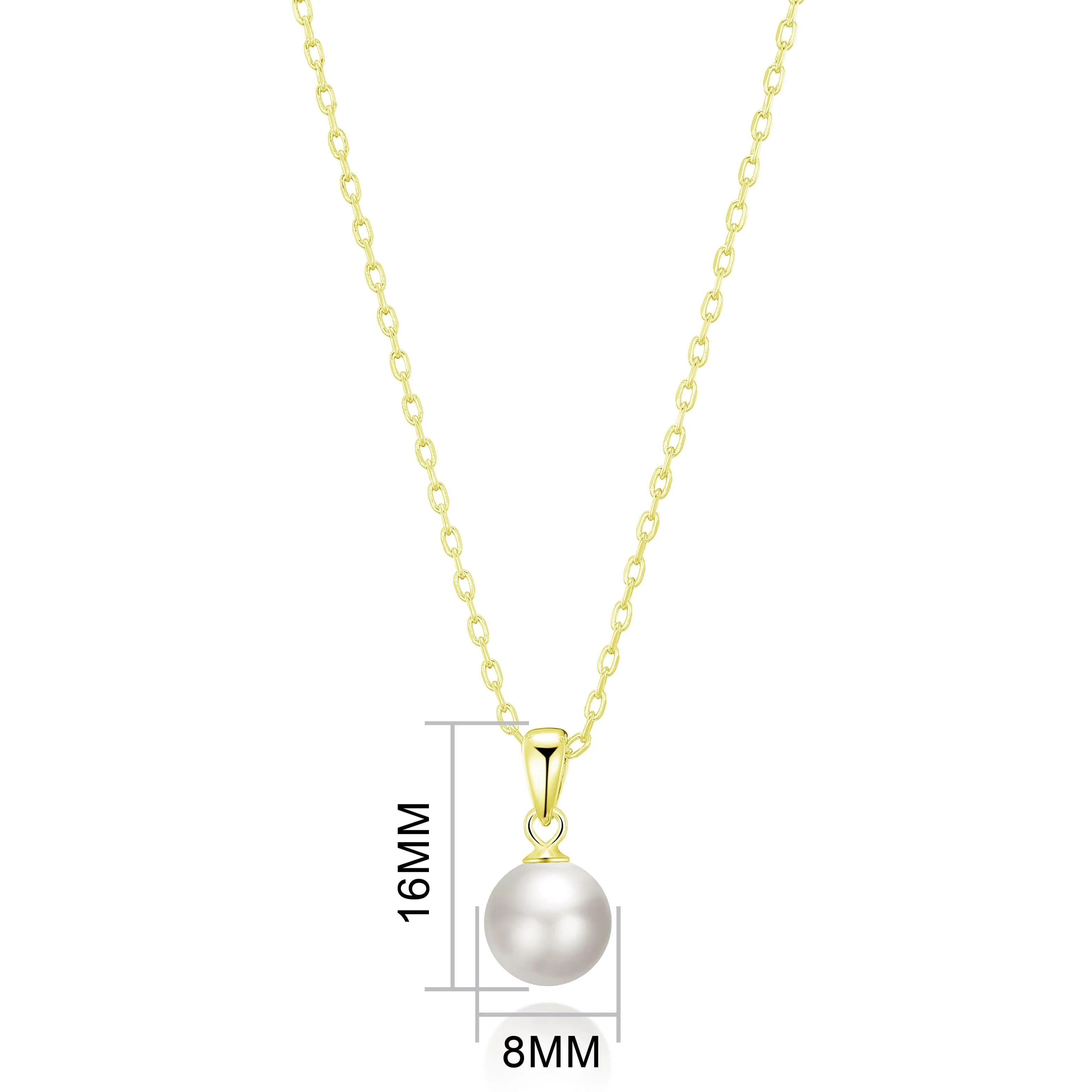 Gold Plated Shell Pearl Necklace