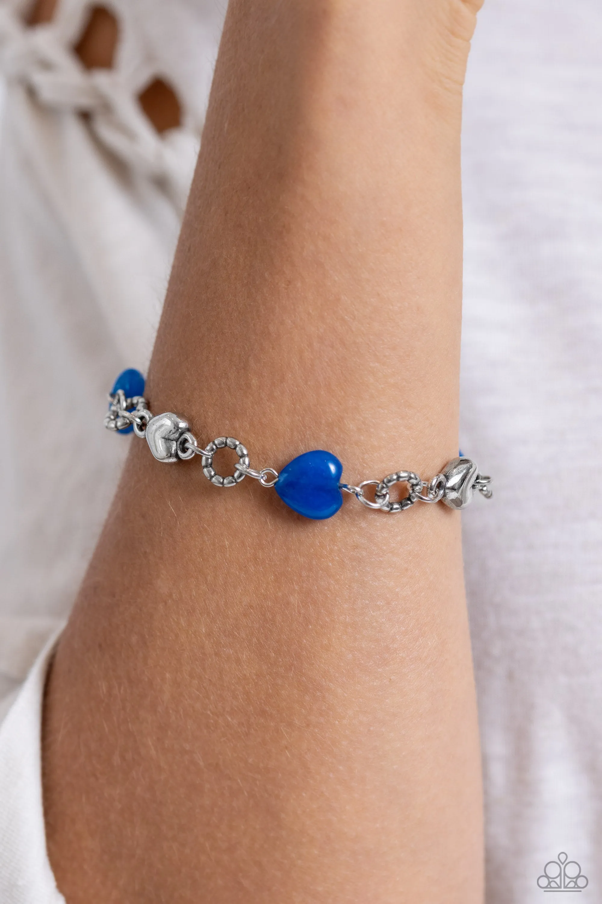 I Can Feel Your Heartbeat - Blue Bracelet - Paparazzi Accessories