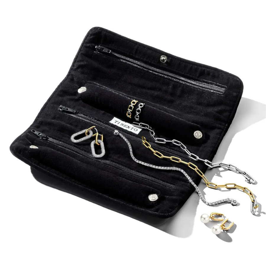 Interlocking Links Bracelet Set with Cosmic Jewellery Roll - Gold - 4859SY