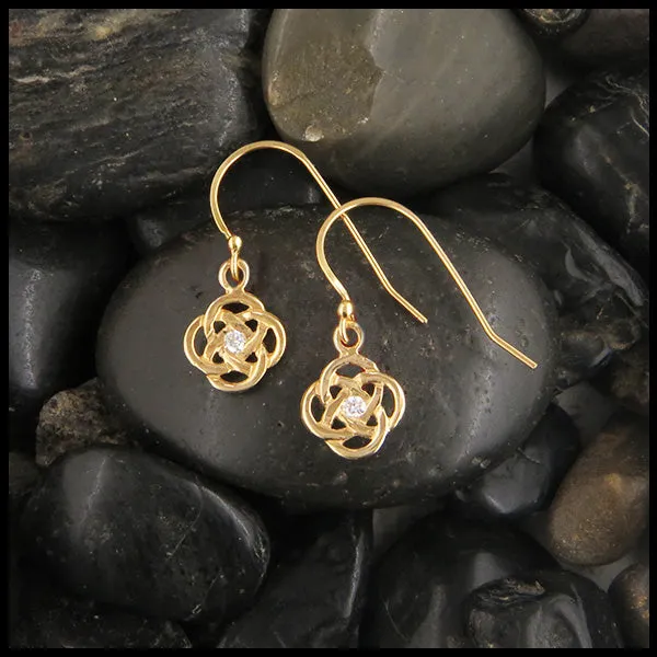 Josephine's Knot Earrings with Diamonds