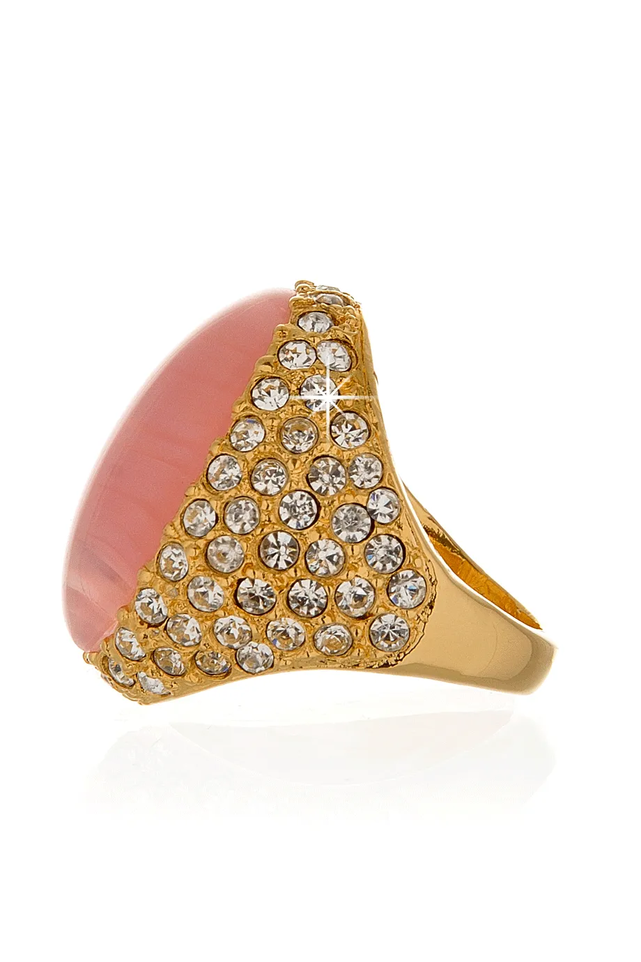KENNETH JAY LANE ROSE Center Crystal Ring