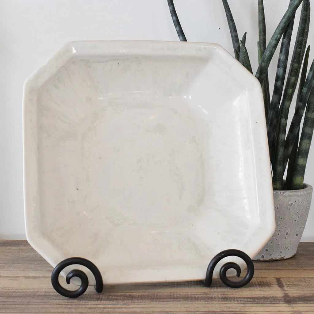 Large Octagonal Bowl Moonstone