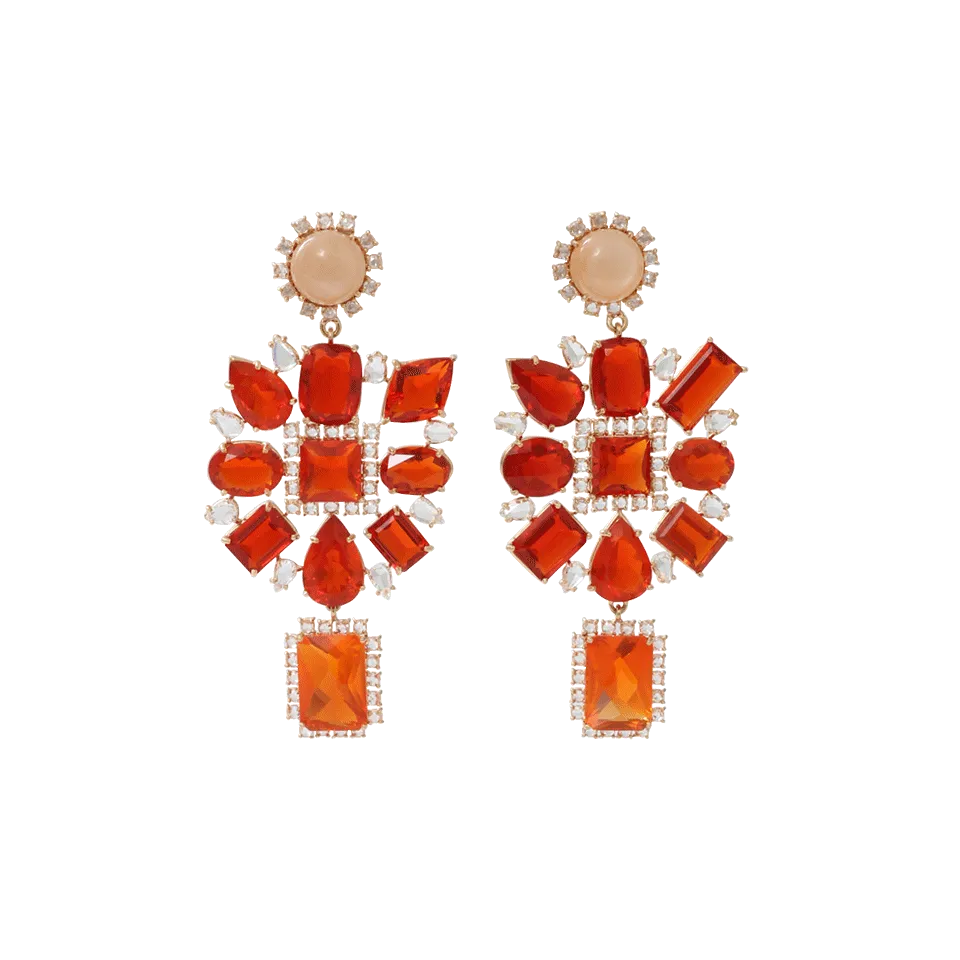 Limited Edition Peach Moonstone Earrings
