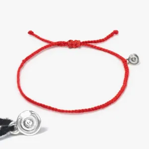 Lucky Red Original bracelet - 925S Silver & Clear Zircon Stone