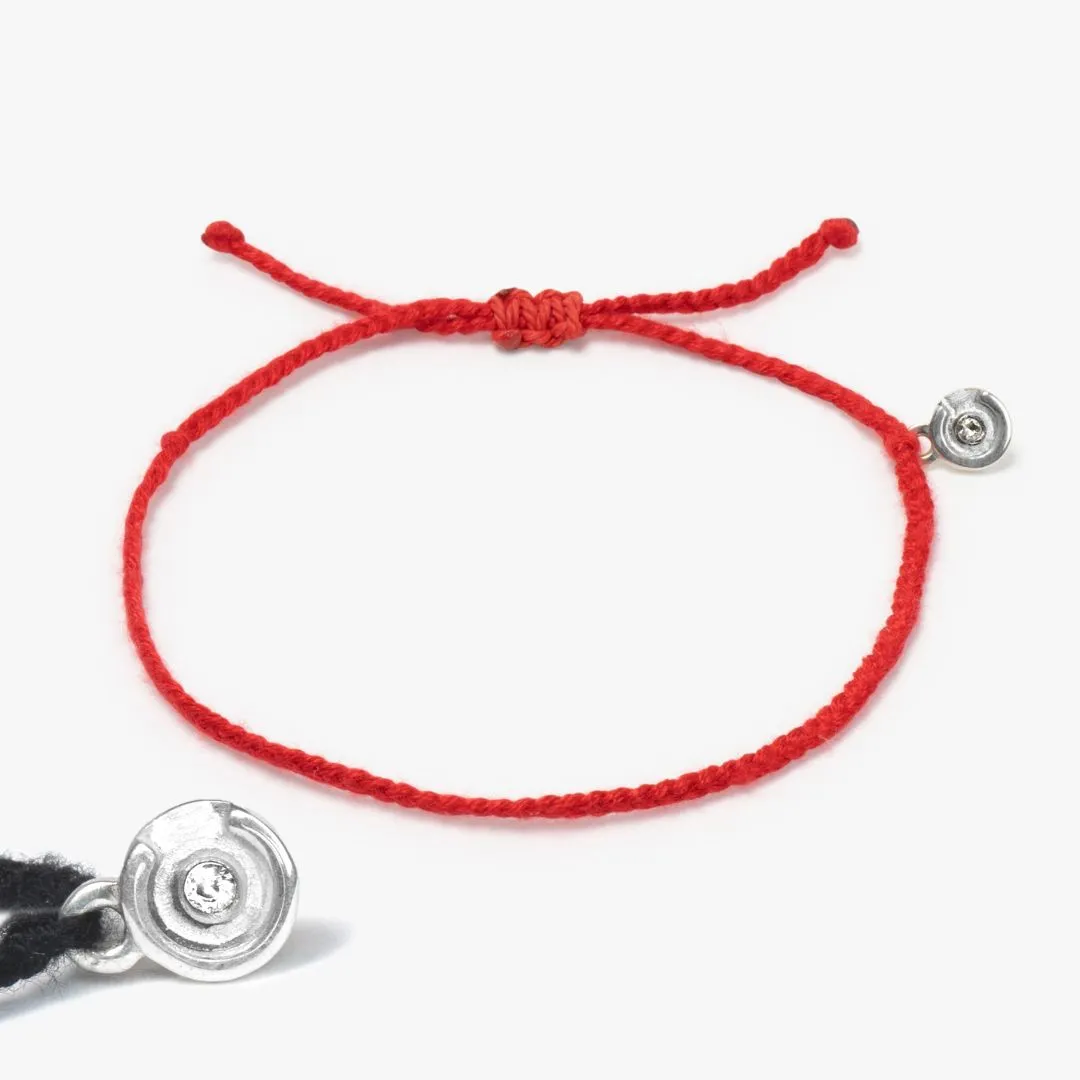 Lucky Red Original bracelet - 925S Silver & Clear Zircon Stone