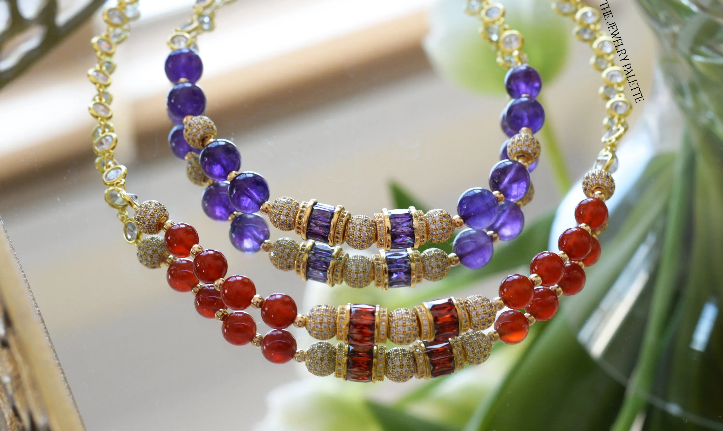 Maeve carnelian and gold chain necklace