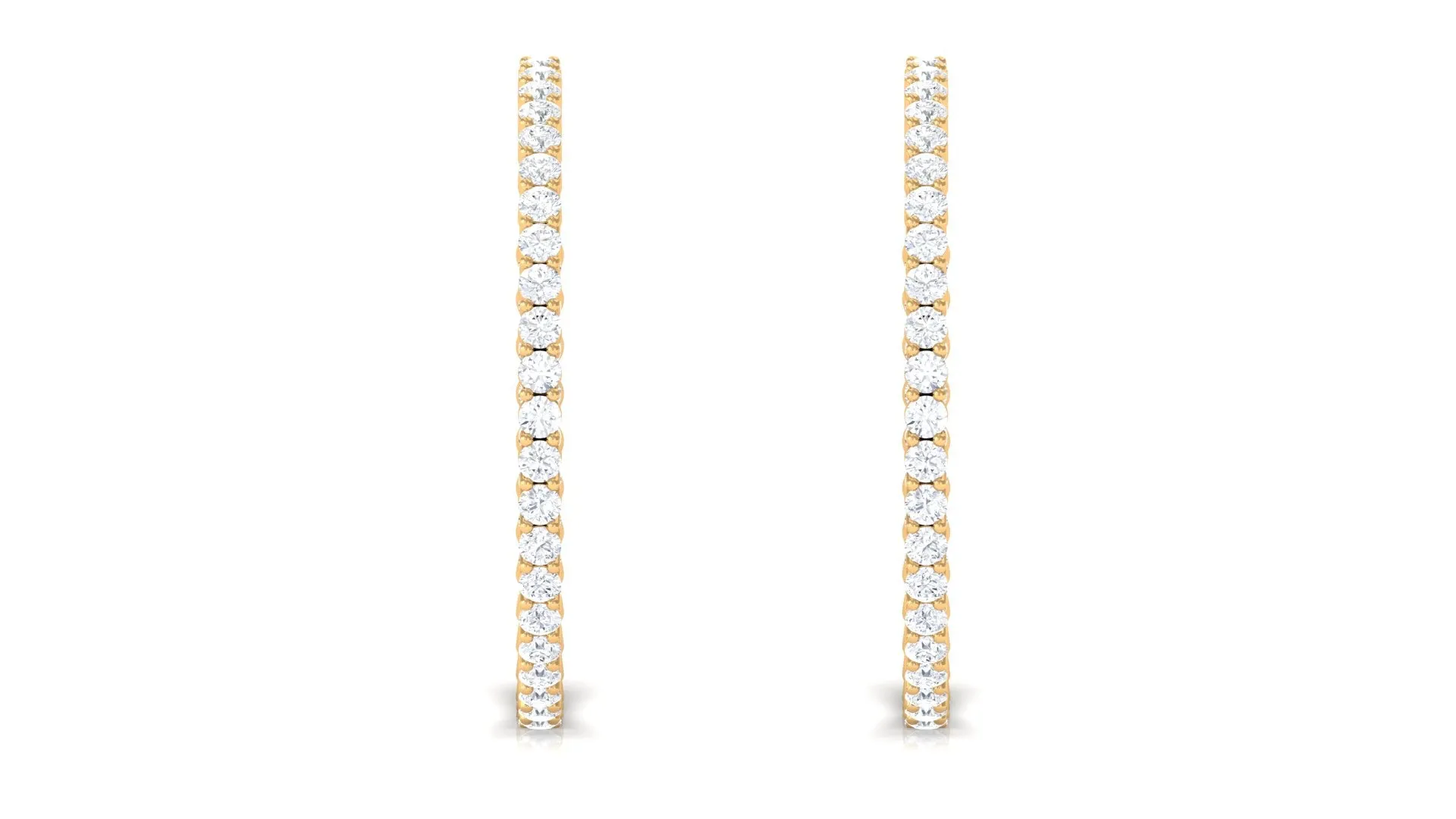 Minimal Certified Moissanite Hoop Earrings
