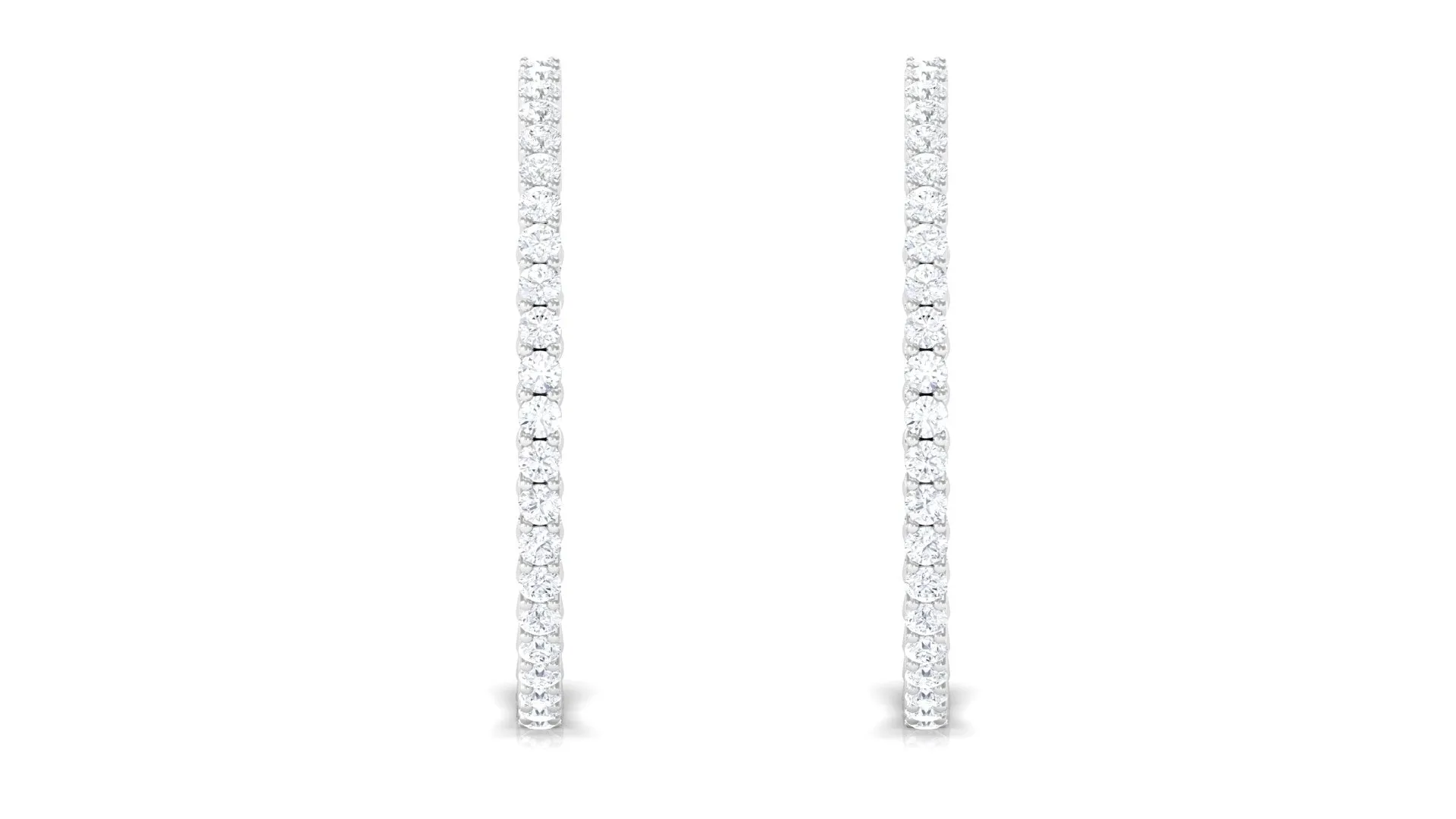 Minimal Certified Moissanite Hoop Earrings
