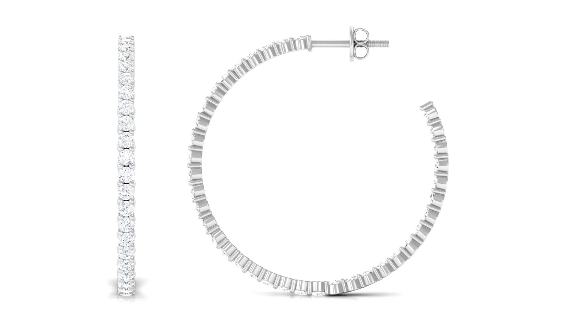 Minimal Certified Moissanite Hoop Earrings