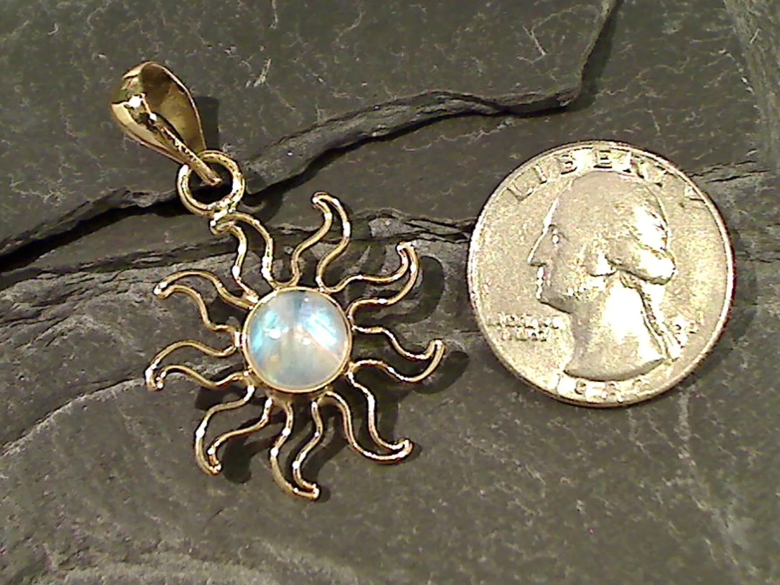 Moonstone, Alchemia Sun Pendant