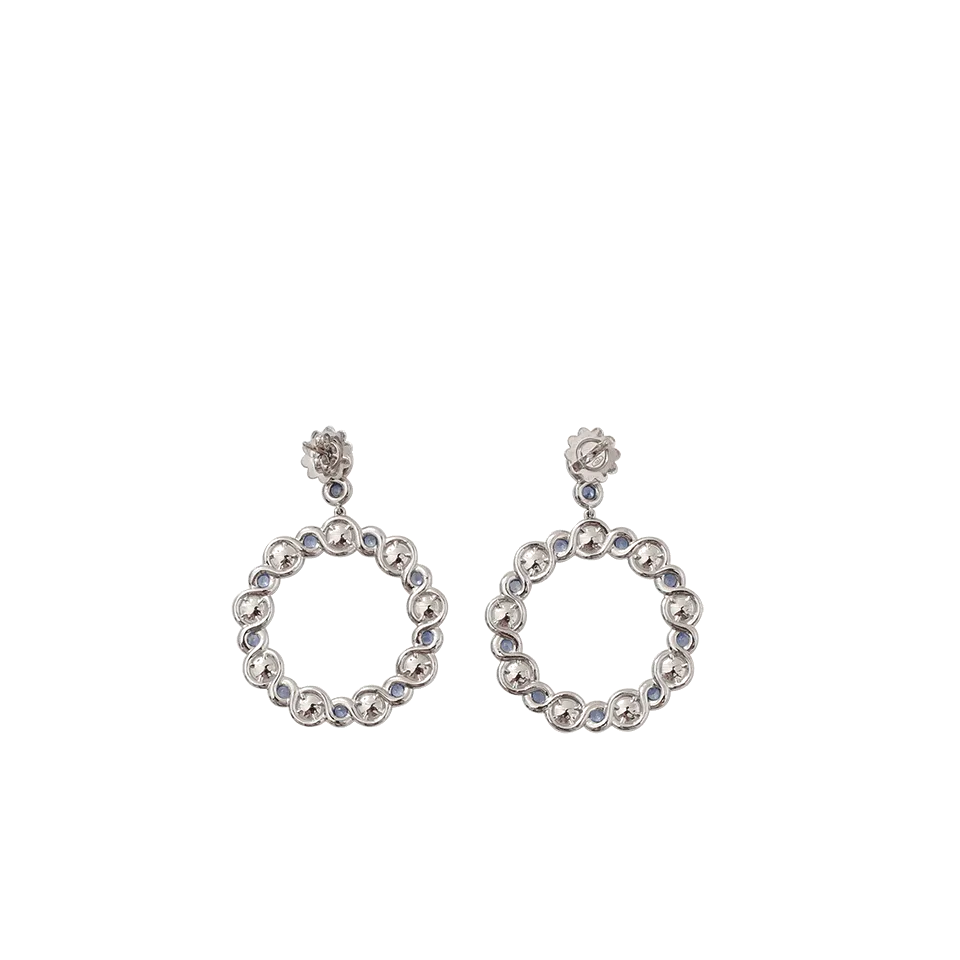 Moonstone And Blue Sapphire Earrings
