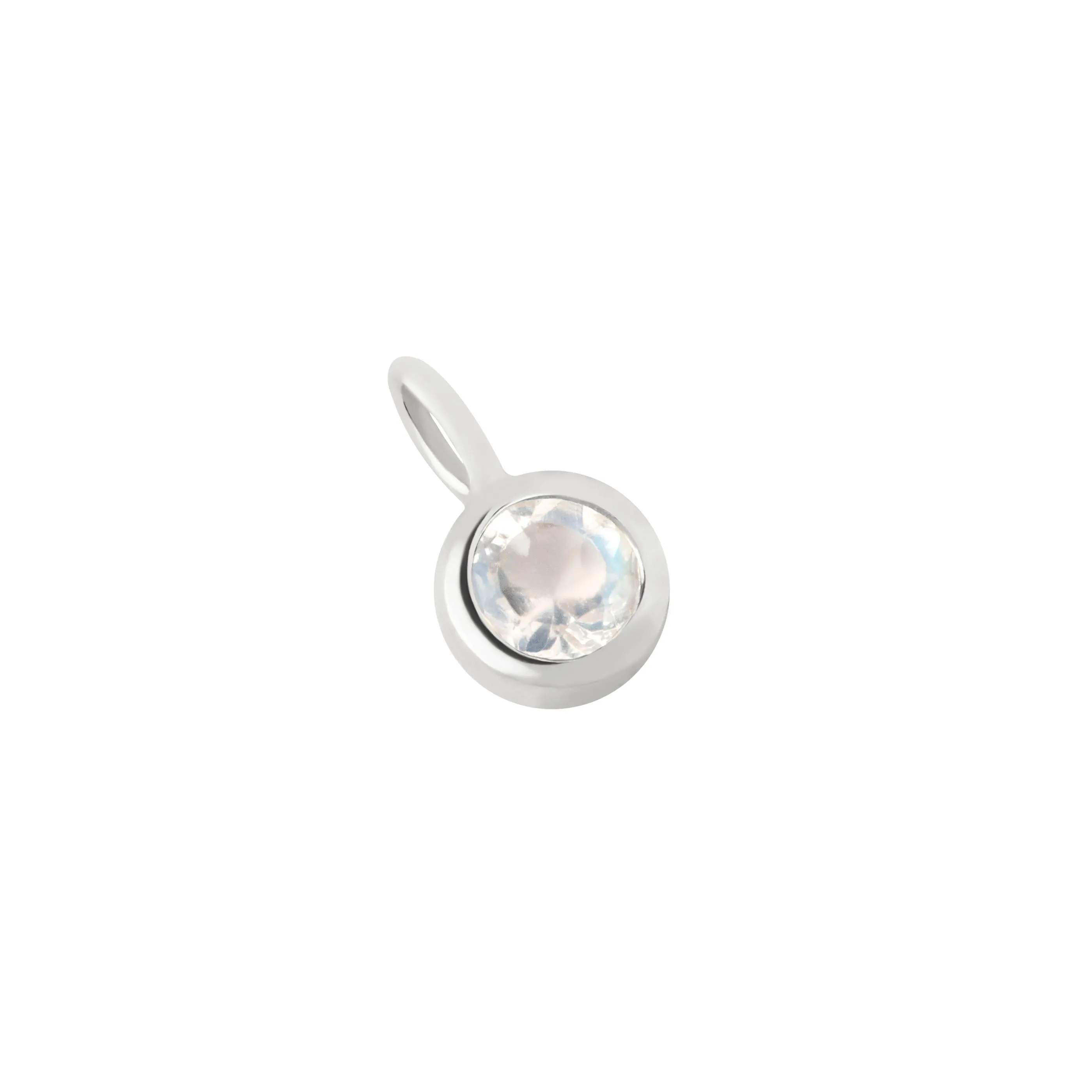 Moonstone New Beginnings Charm 9k White Gold