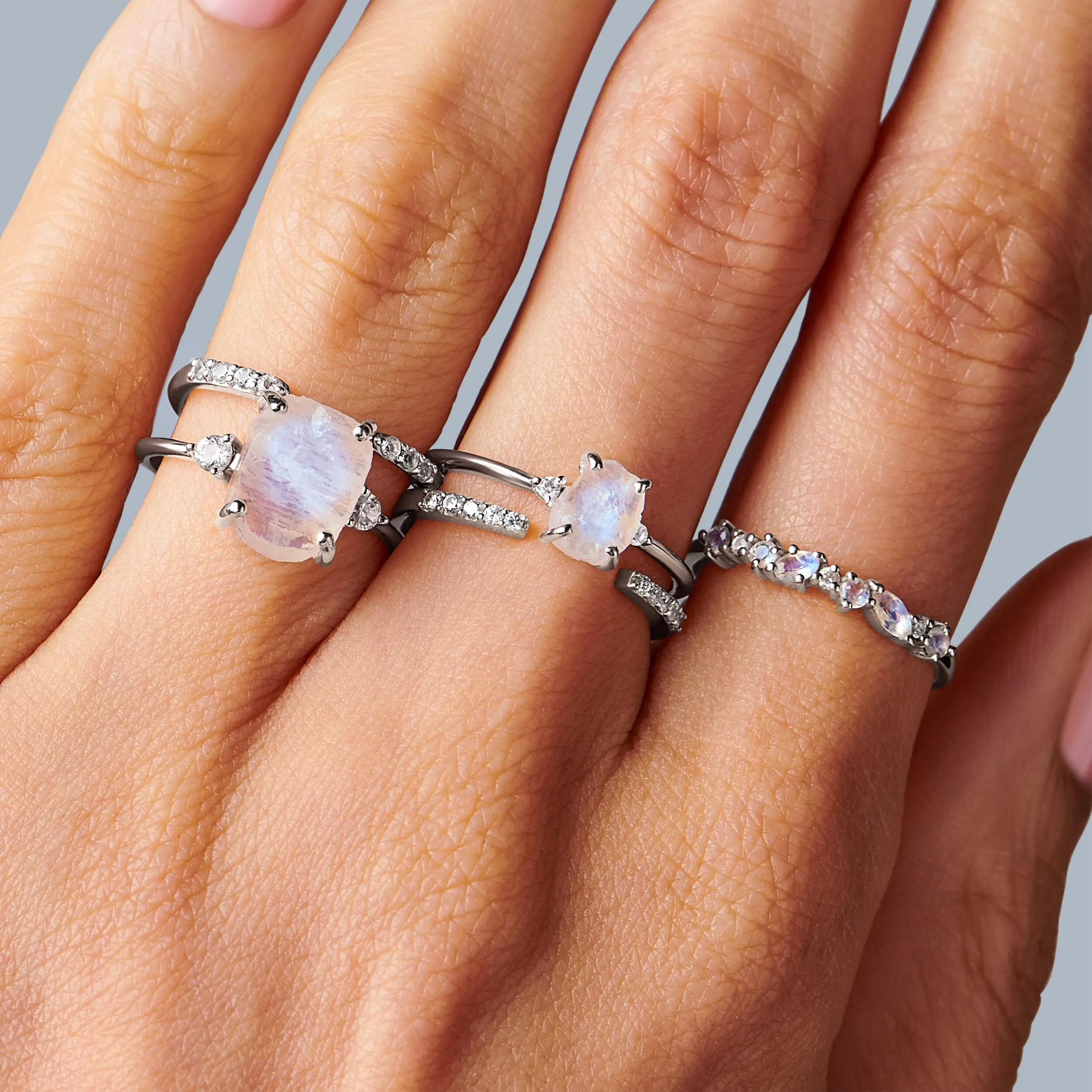 Moonstone Ring - Petite Raw Allure