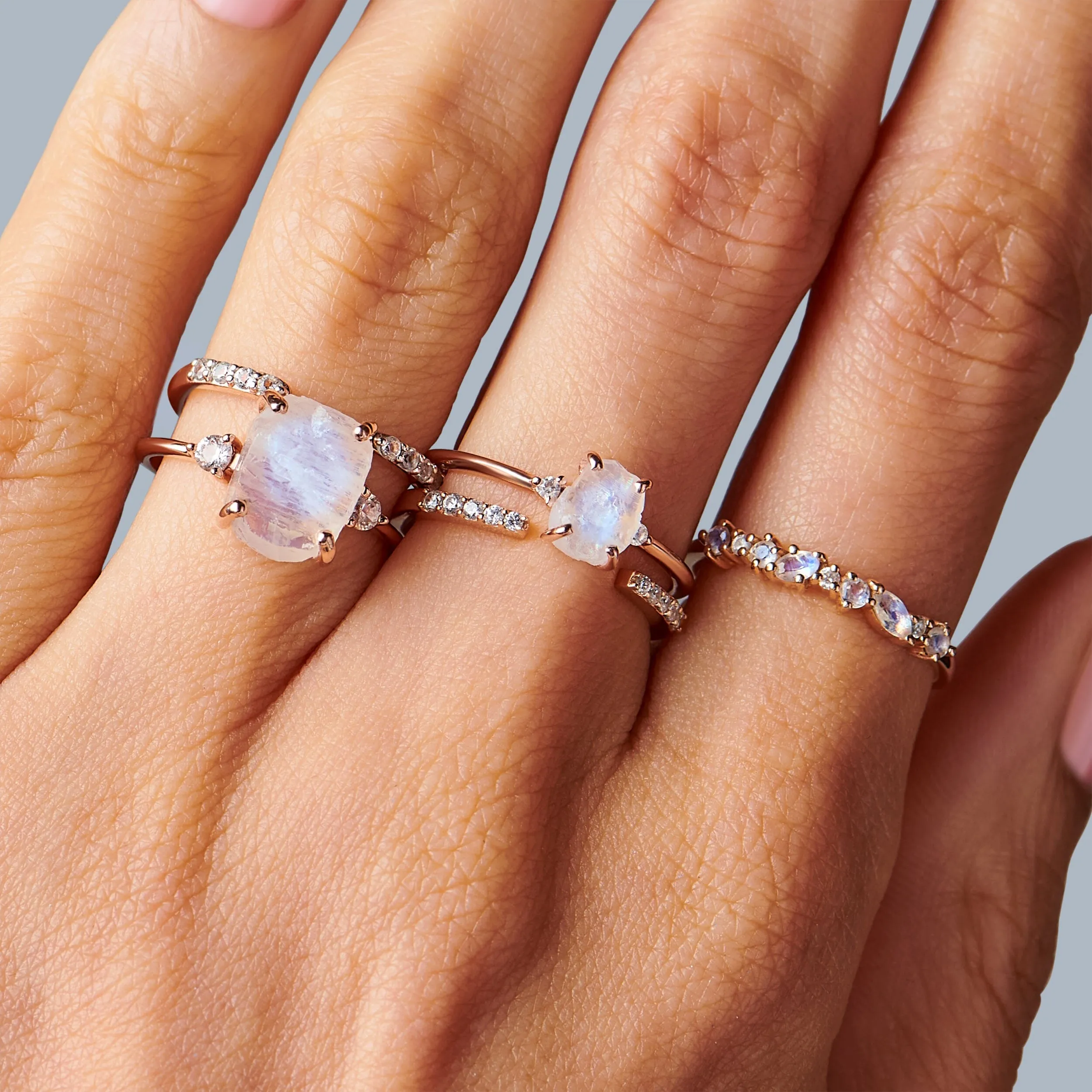 Moonstone Ring - Petite Raw Allure