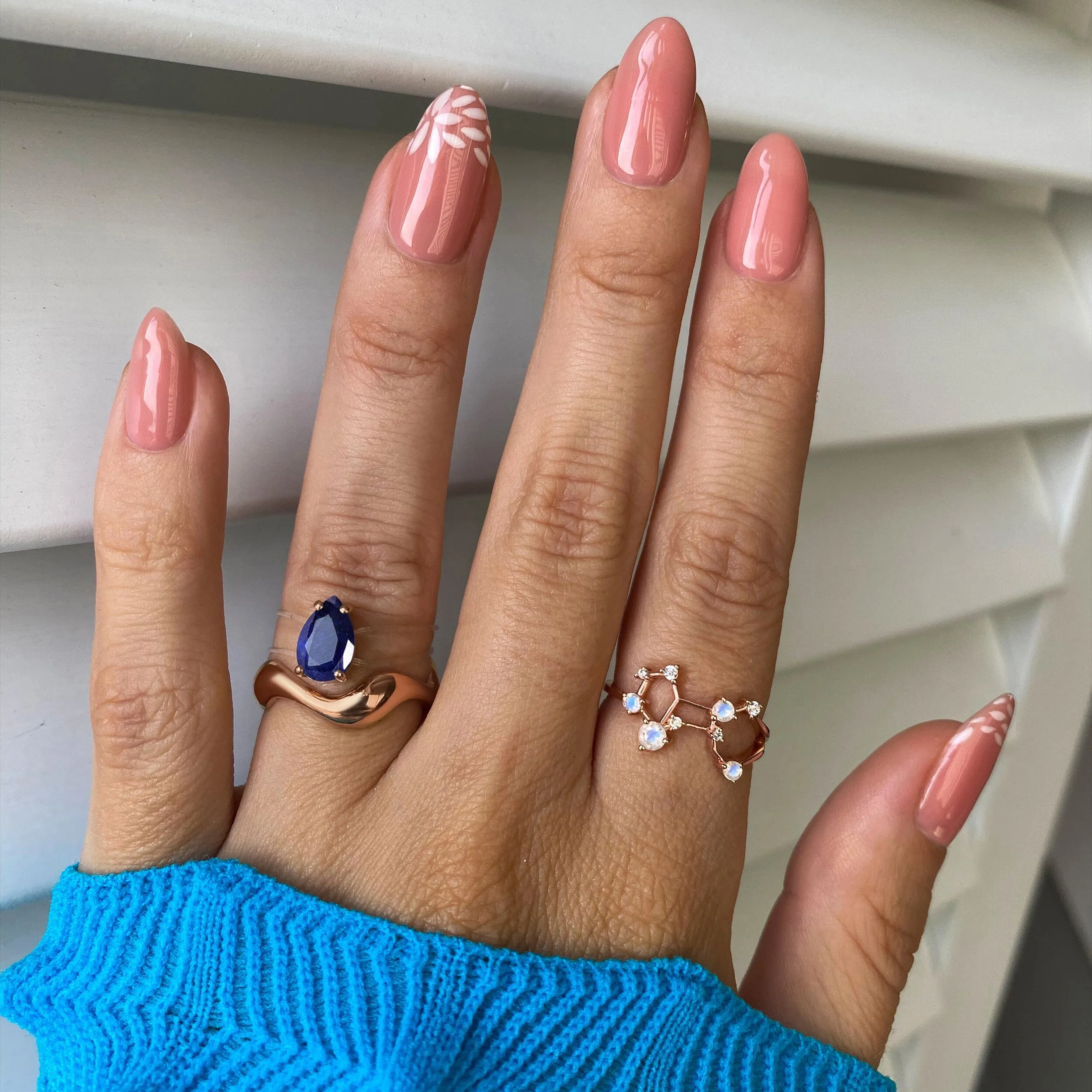 Moonstone Ring - Virgo Zodiac Constellation