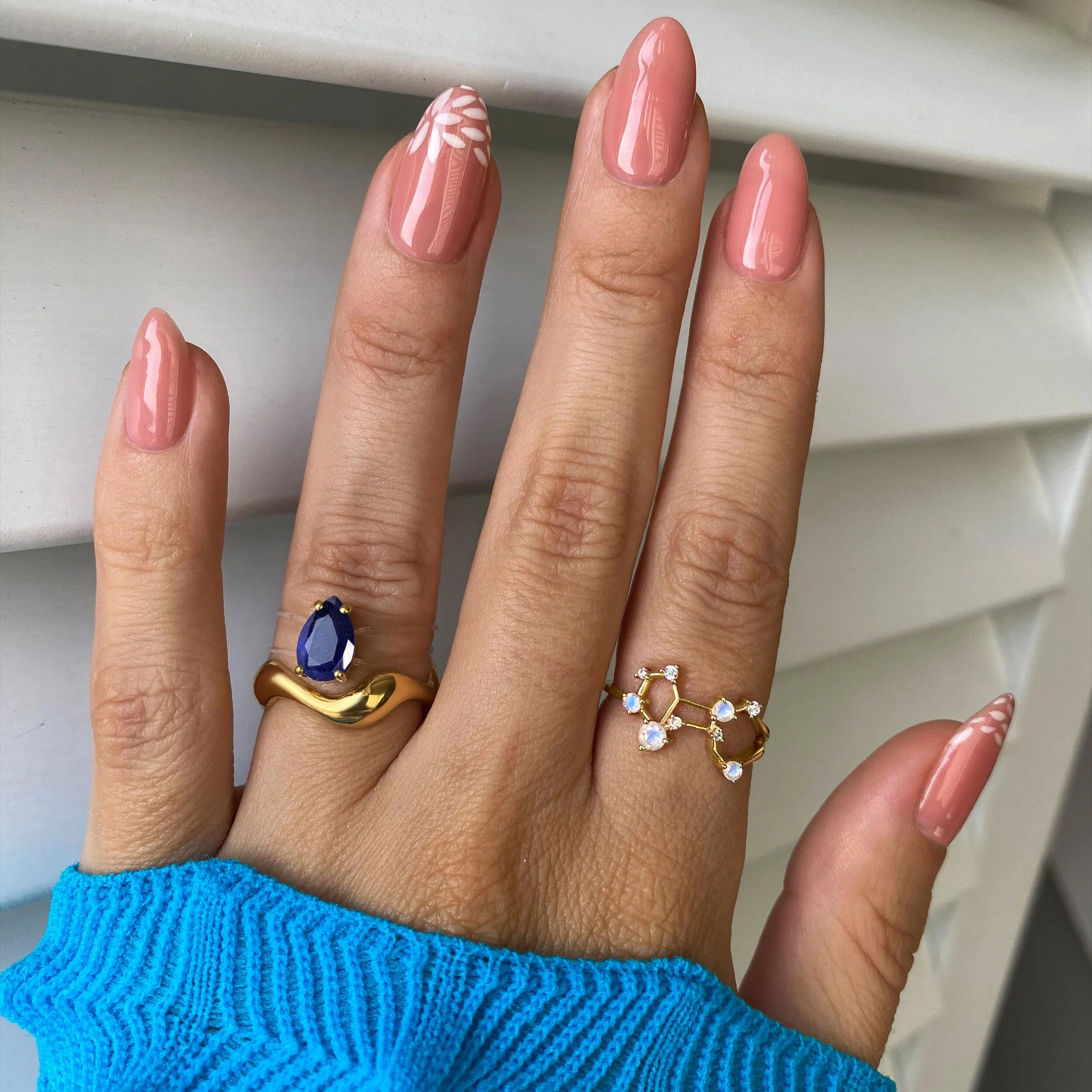Moonstone Ring - Virgo Zodiac Constellation