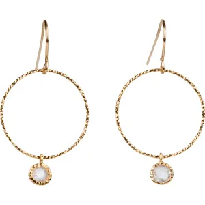 Moonstone Sparkly Charm Earrings