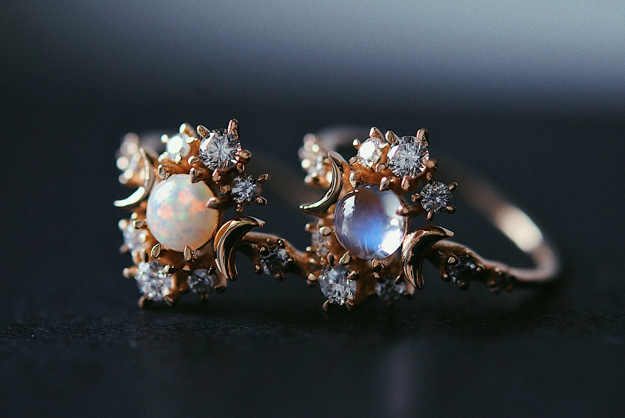 Moonstone Wandering Cosmos Ring