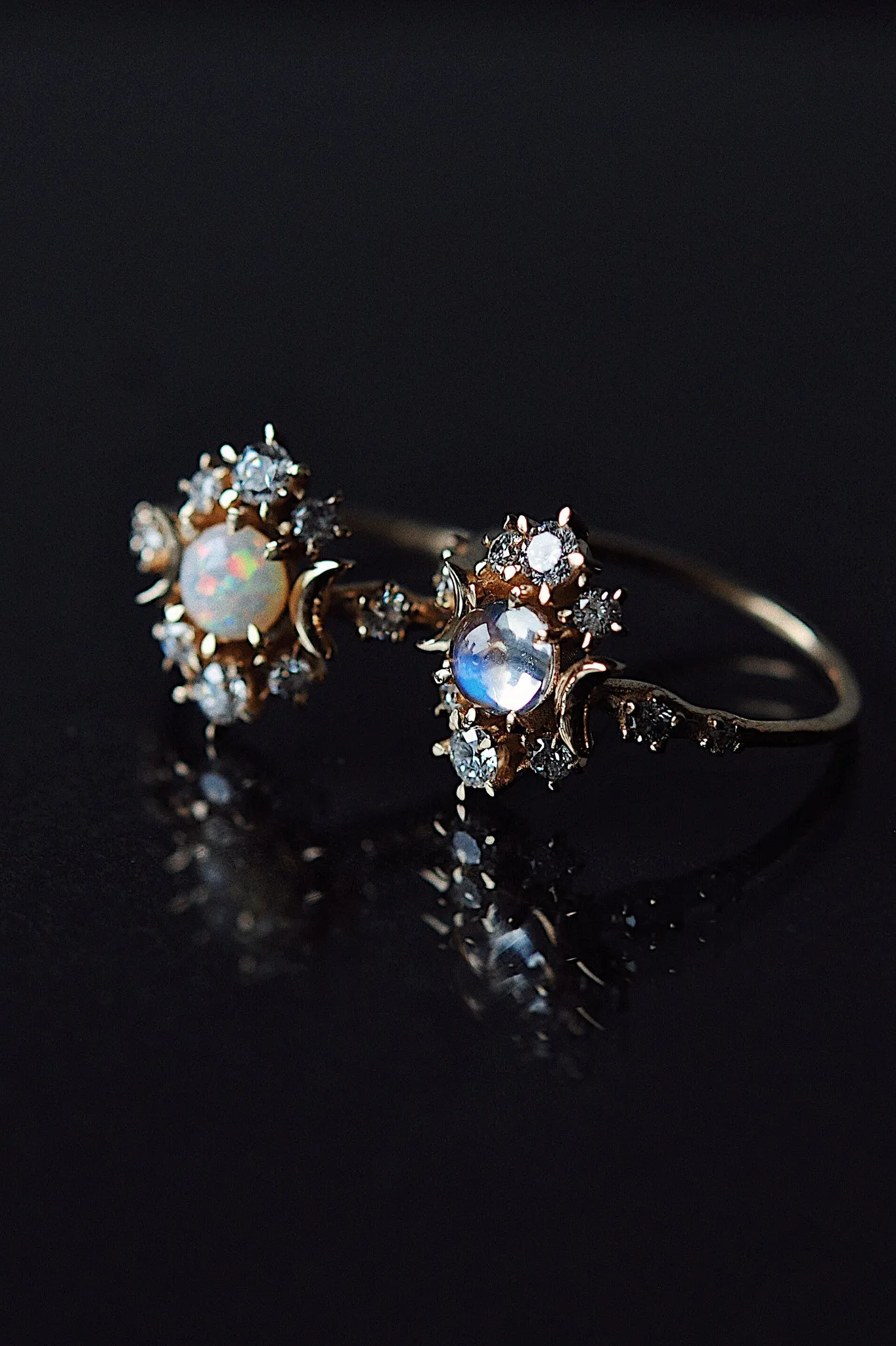 Moonstone Wandering Cosmos Ring