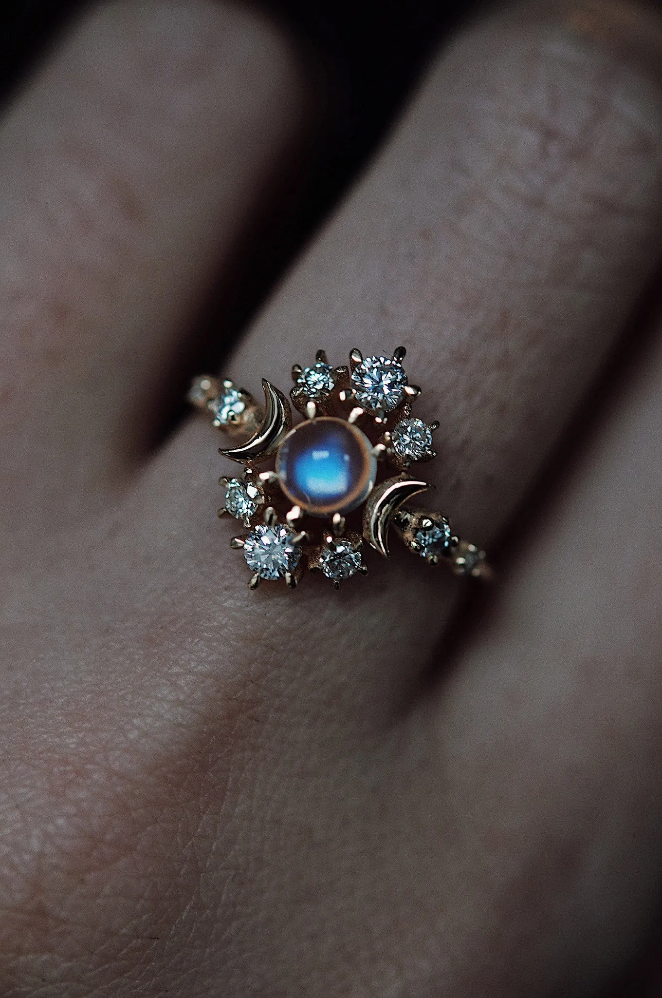 Moonstone Wandering Cosmos Ring