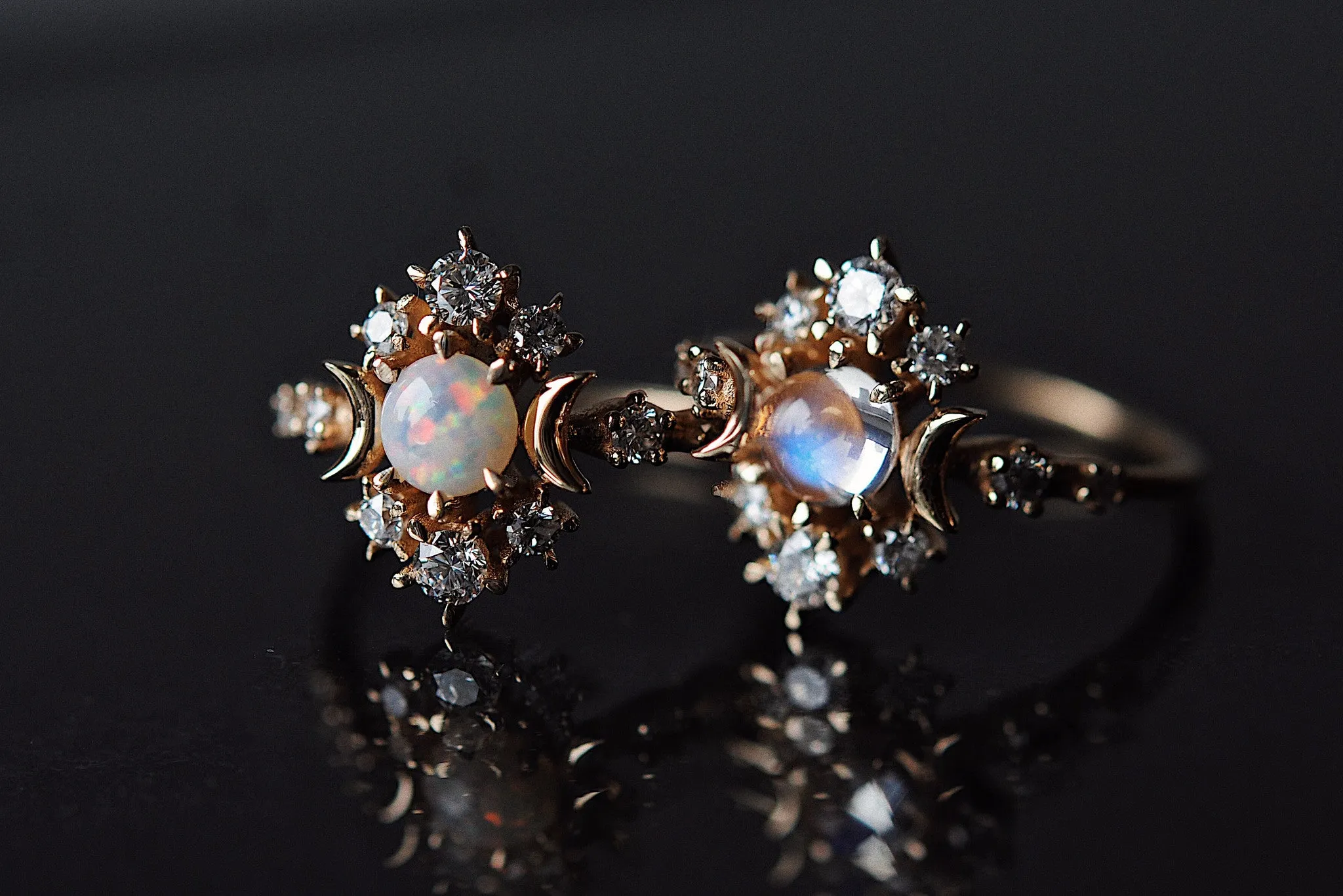 Moonstone Wandering Cosmos Ring