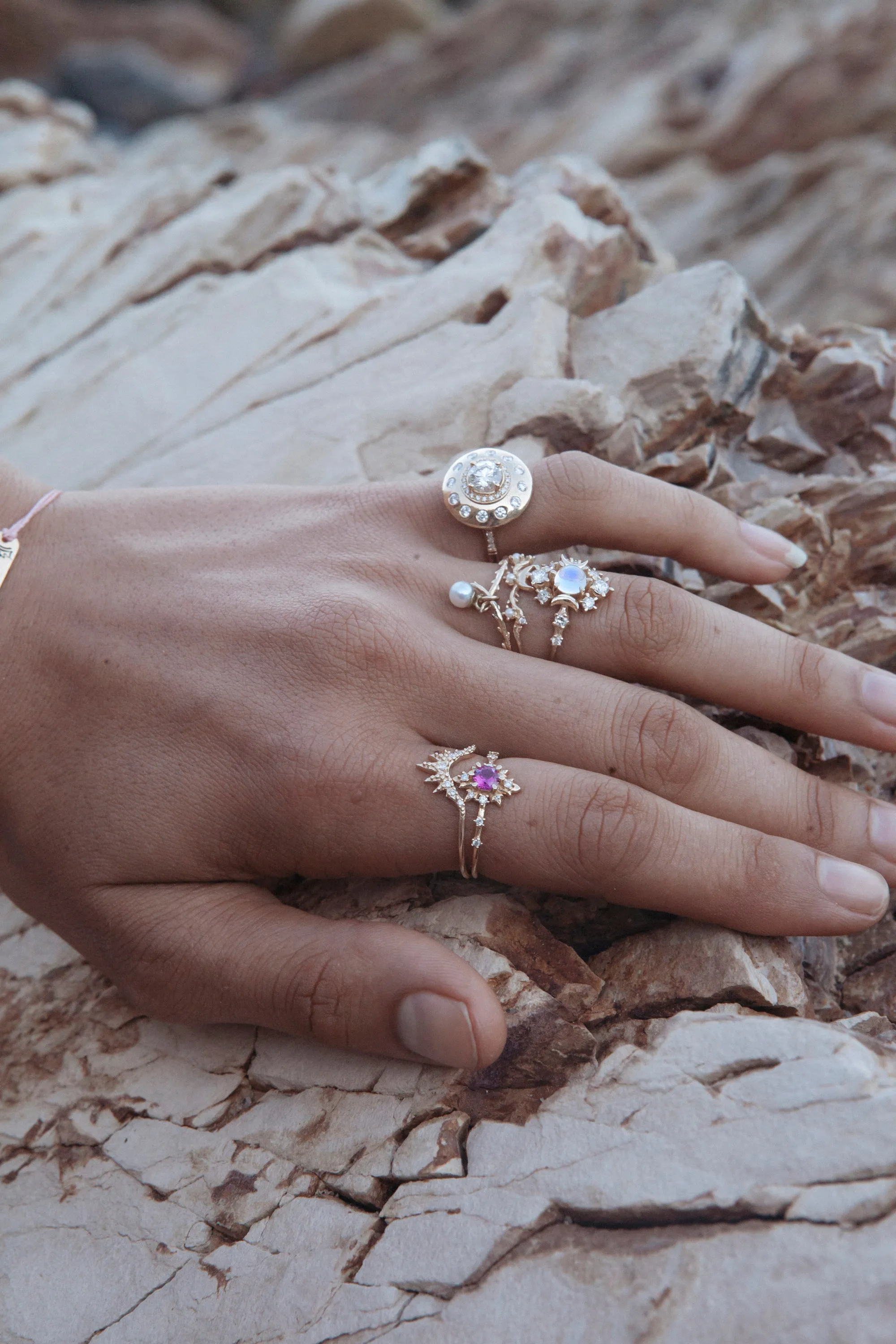 Moonstone Wandering Cosmos Ring