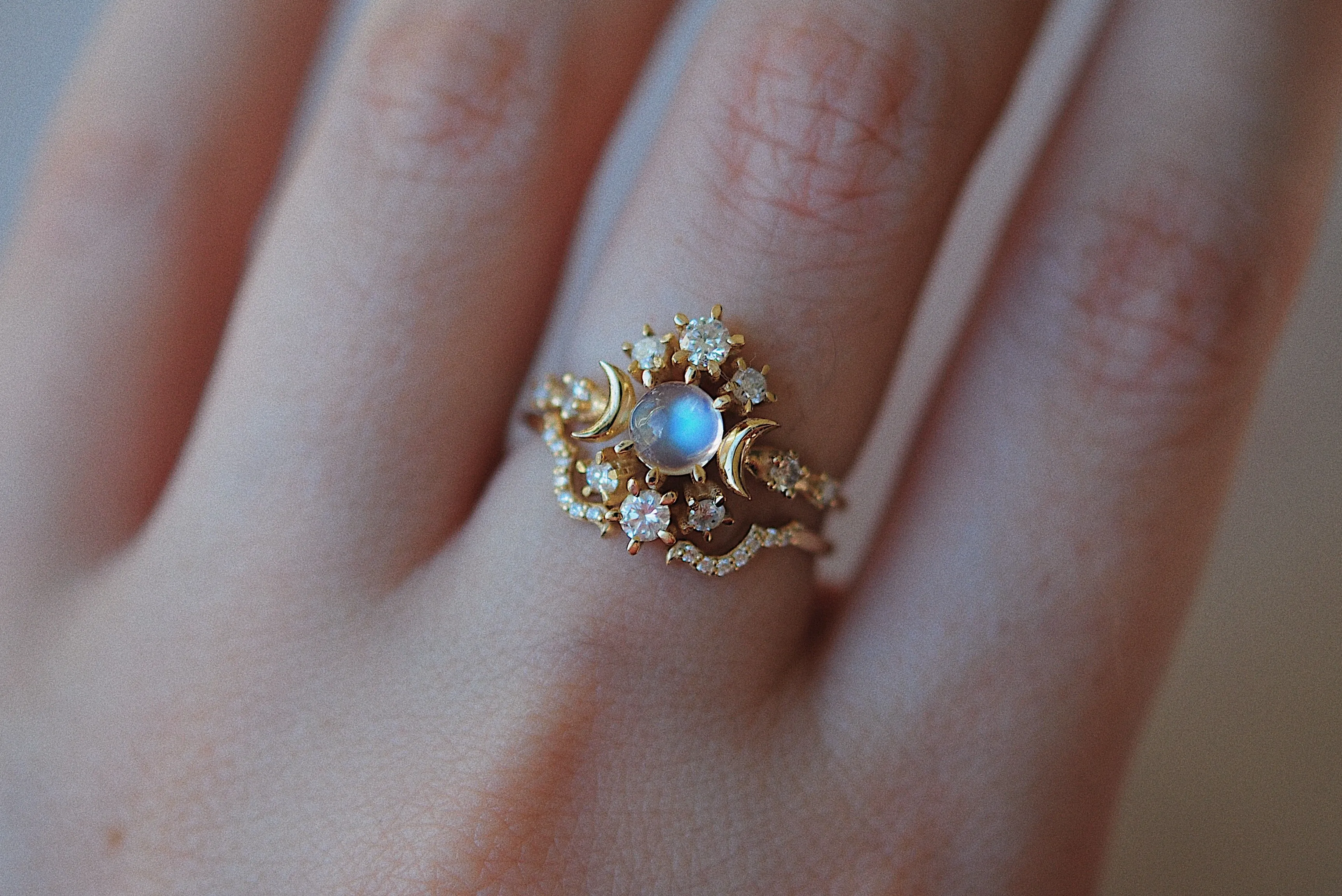 Moonstone Wandering Cosmos Ring