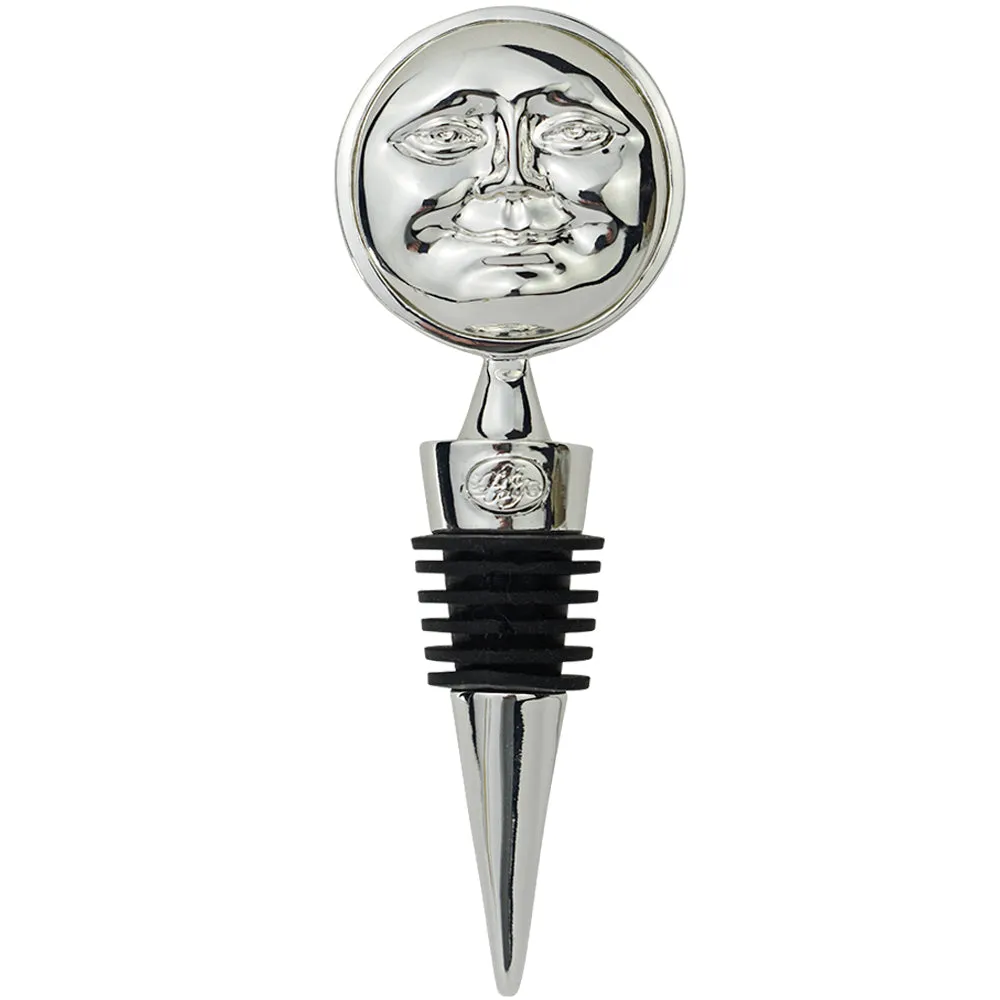 Mystic Goddess Seaview Moon Bottle Stopper (Sterling Silvertone/Mystic Blue Sphinx)