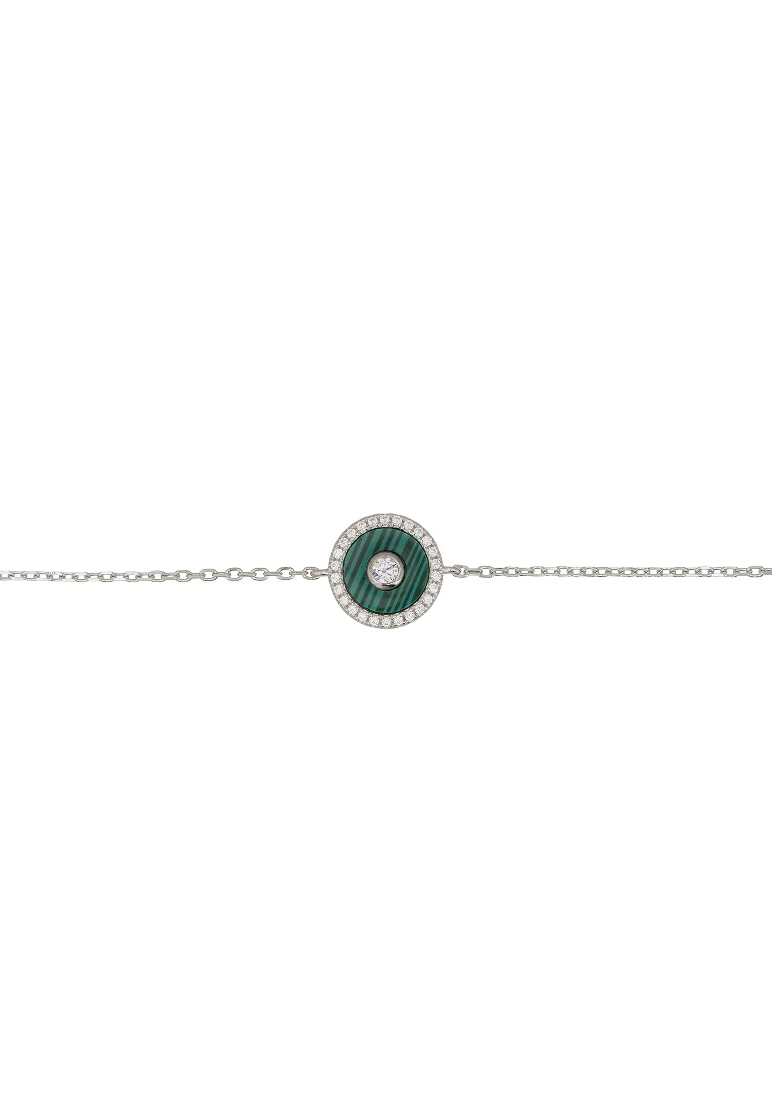 Mystique Amulet Malachite Bracelet Silver