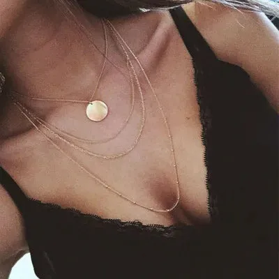 New Double Layer Necklace For Women Imitation Pearl Crystal Heart Pendant Chokers Necklaces Girls Gift Bohemia Cheap Jewelry