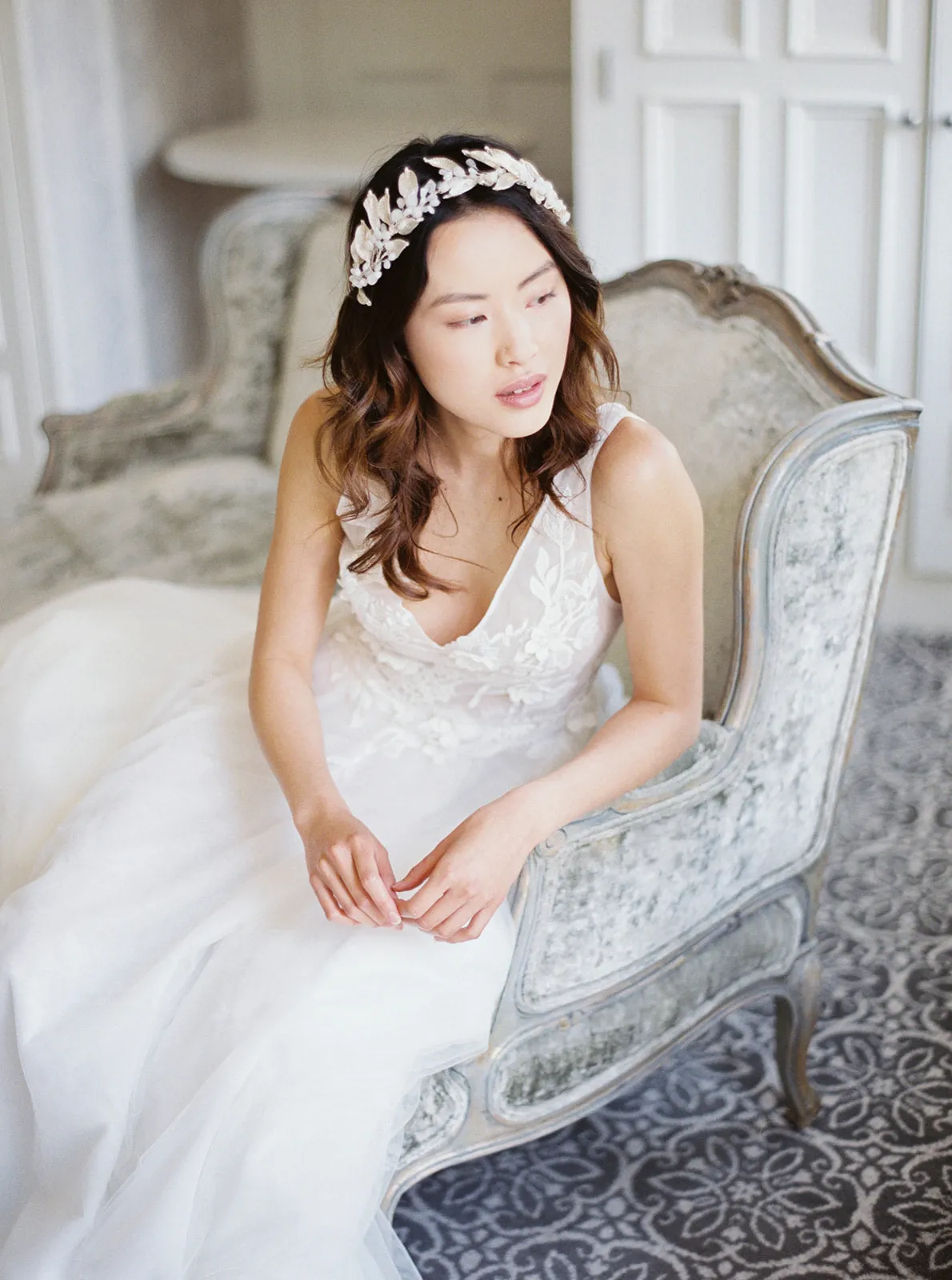 NOEMI | Silver Moonstone Crown