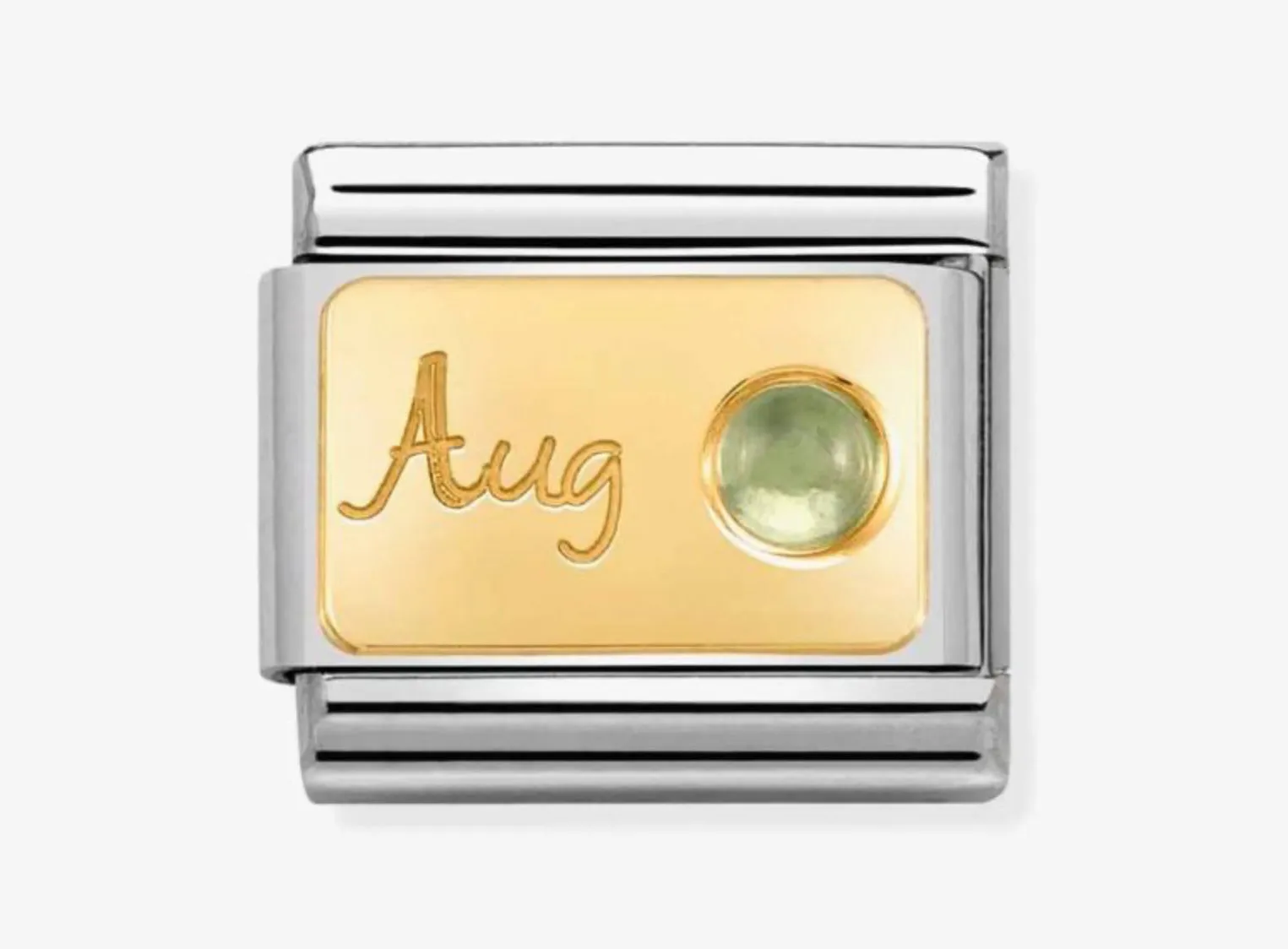 Nomination Link Gold Peridot August Birthstone Charm