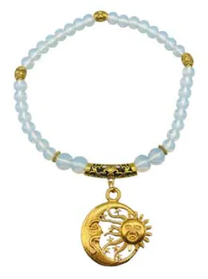 Opalite Star & Moon Anklet