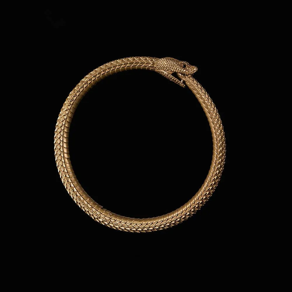 Ouroboros Bracelet: Brass / 2.3"