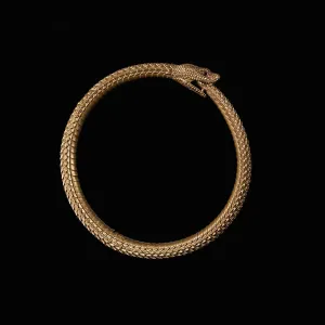 Ouroboros Bracelet: Brass / 2.3"