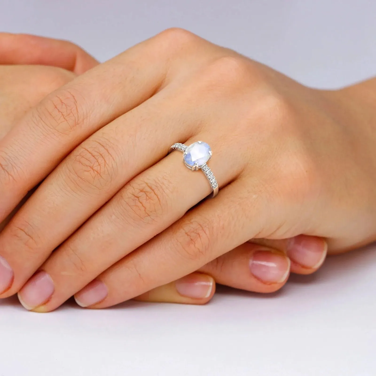 Oval Shape Moonstone Ring