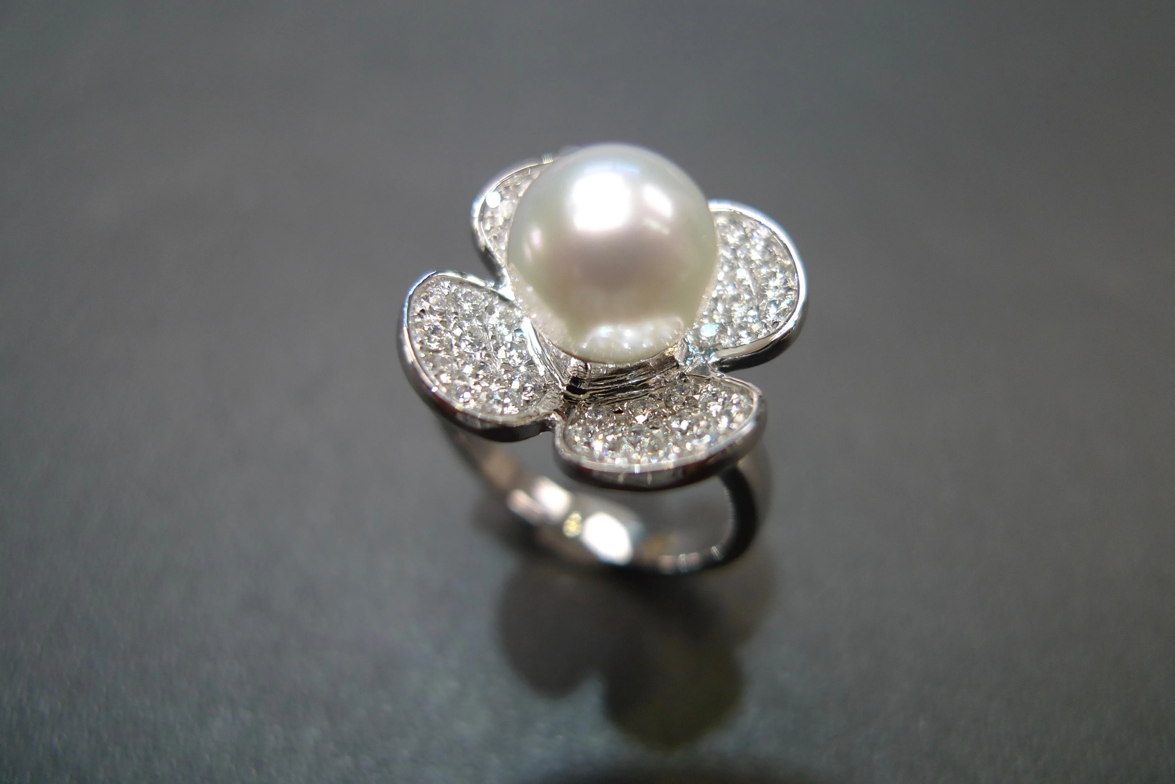 Pearl and Diamond Ring