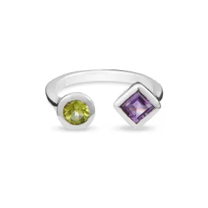 Peridot & Amethyst Ring