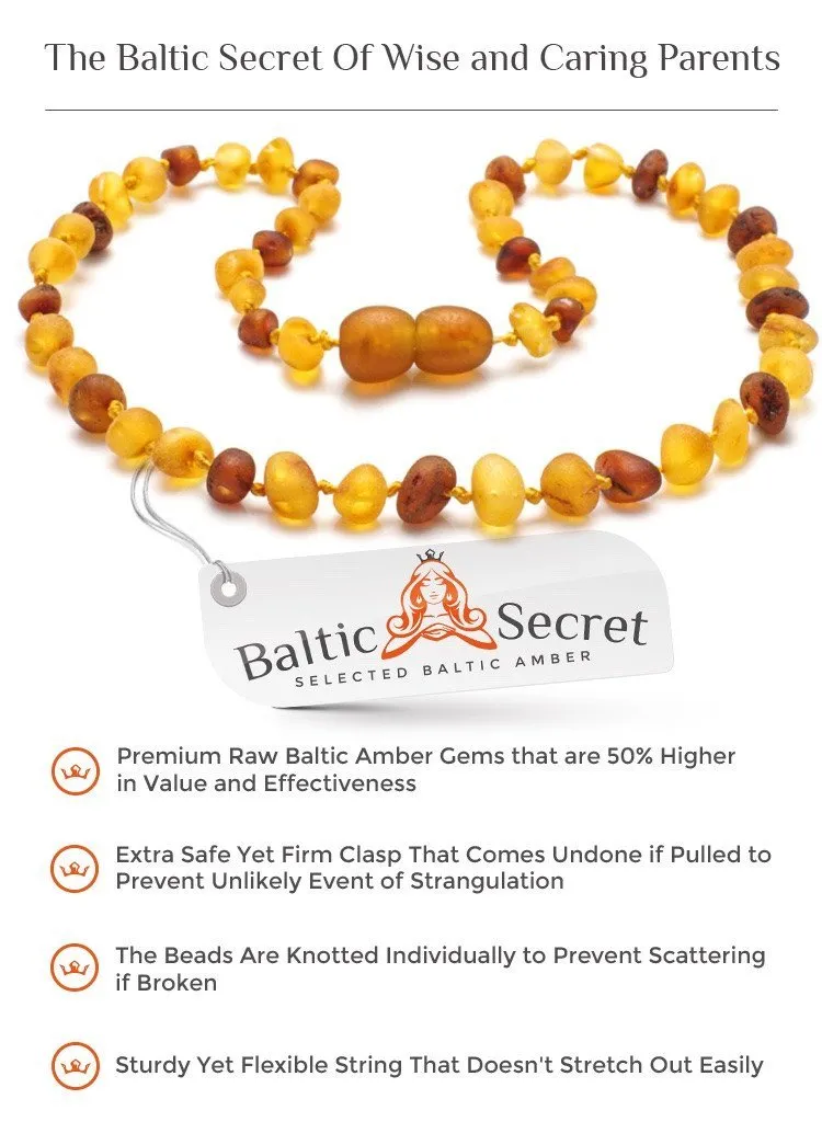 Premium Baltic Amber Necklace or/and Bracelet For Children / Extra Safe