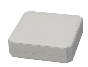"Opulent" Necklace Box in Gray Microsuede