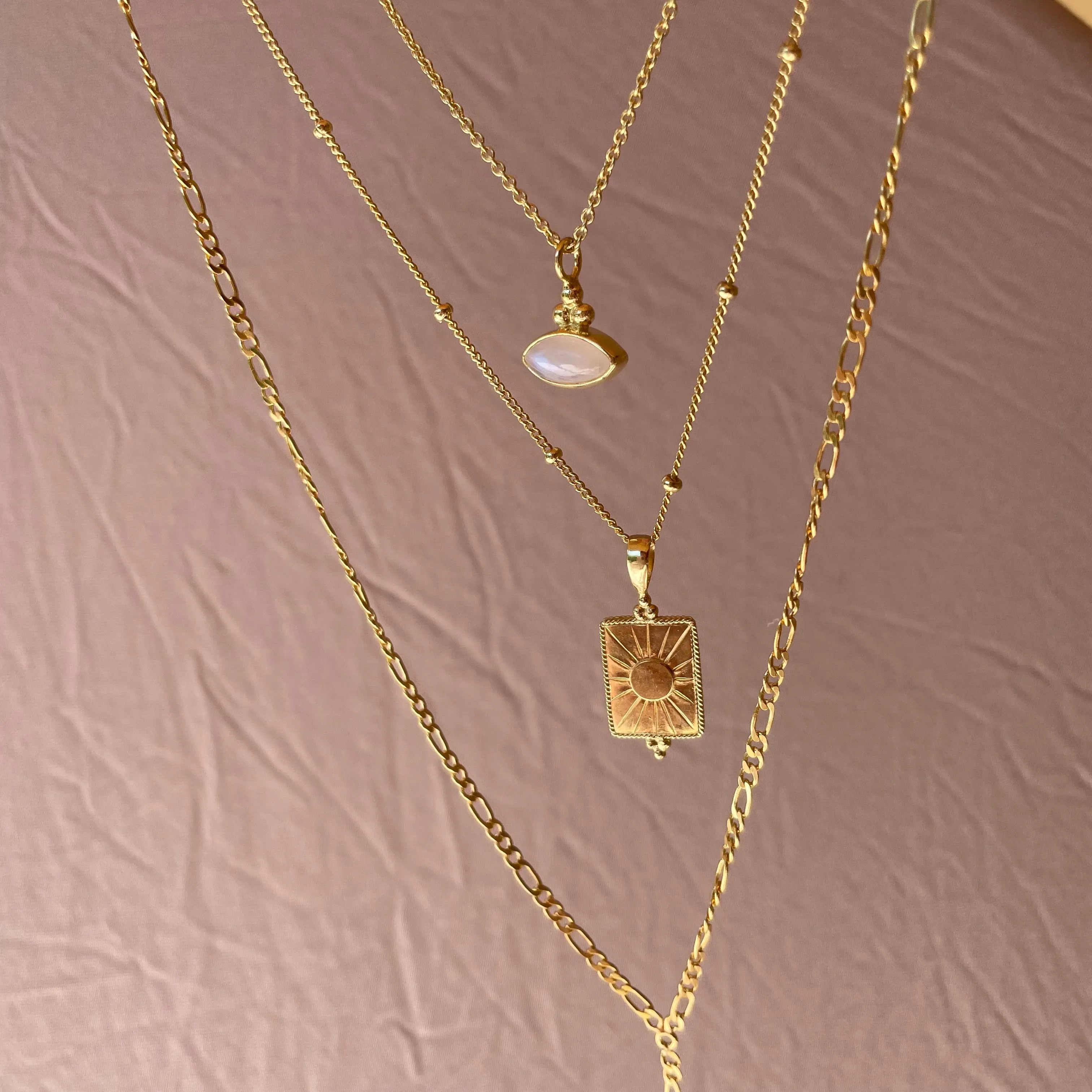 Radiating Sun Gold Necklace