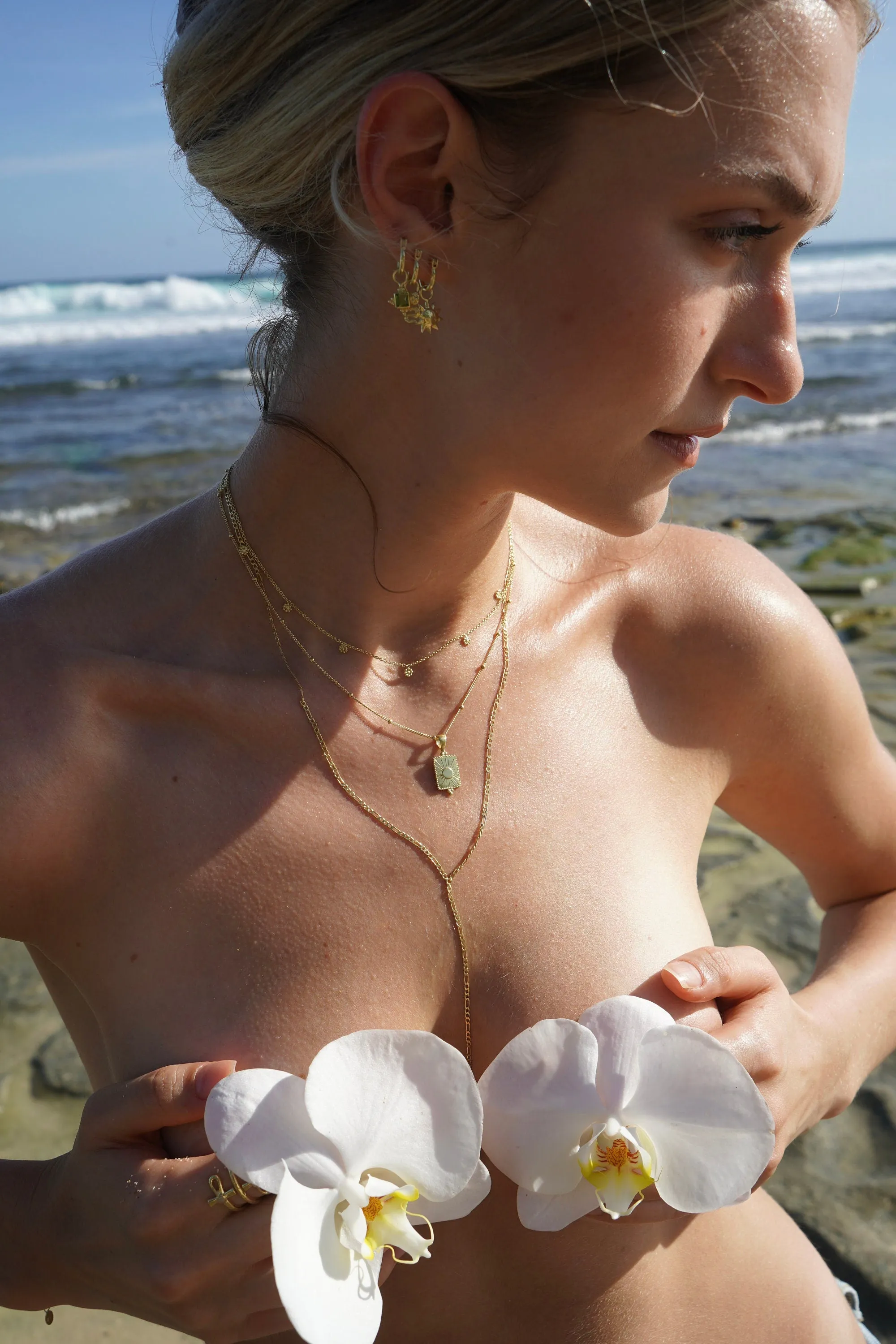 Radiating Sun Gold Necklace