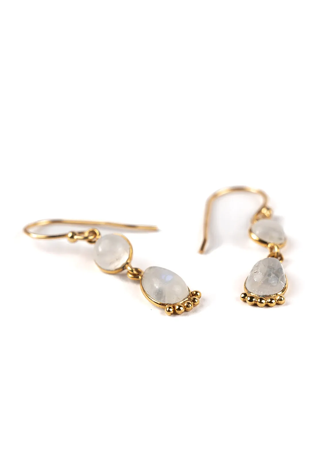 Rainbow Moonstone Drop Earring