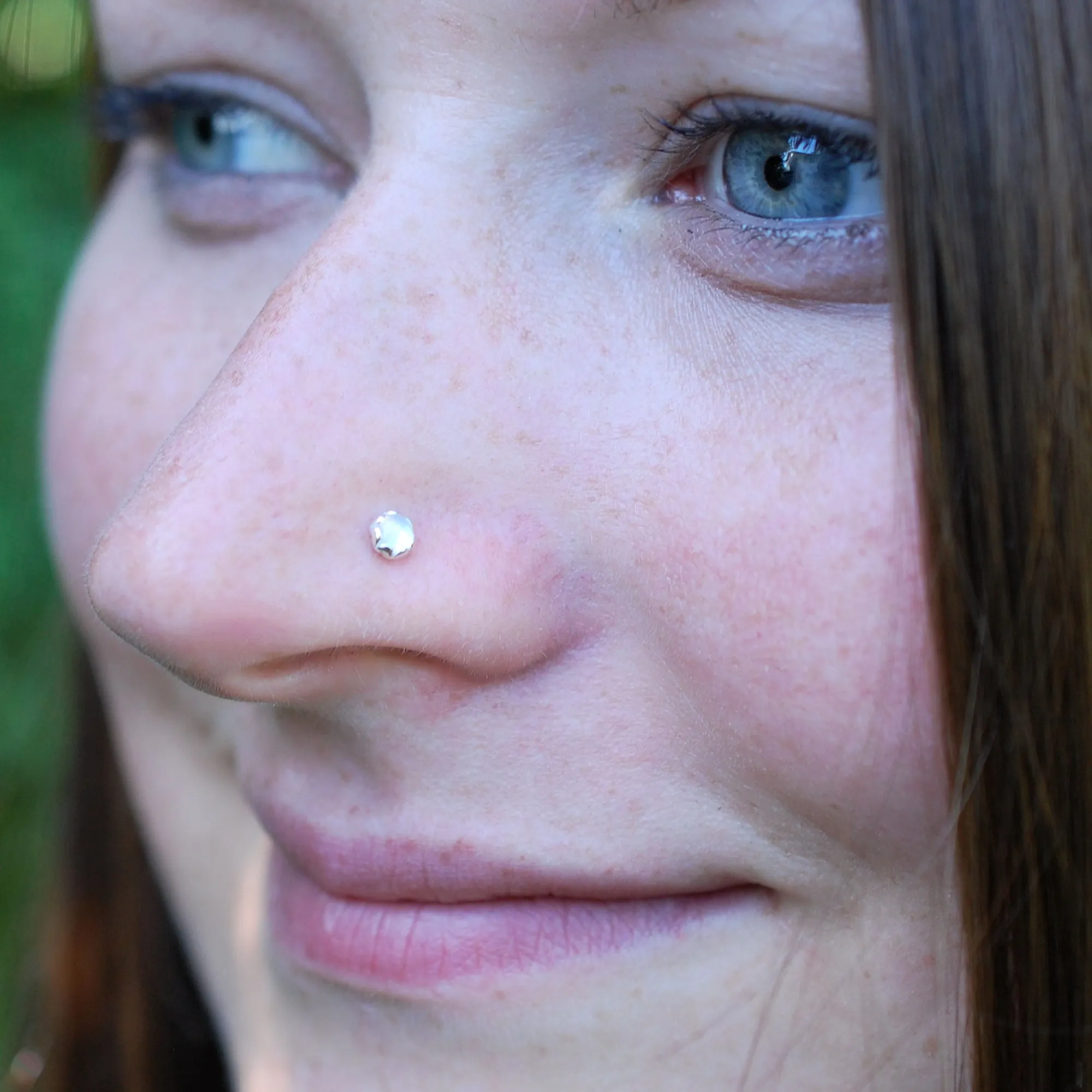 Rainbow Moonstone Filigree Nose Stud