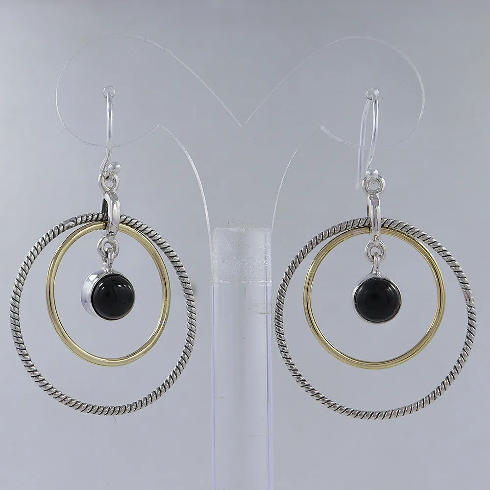 Rainbow Moonstone Silver Earrings