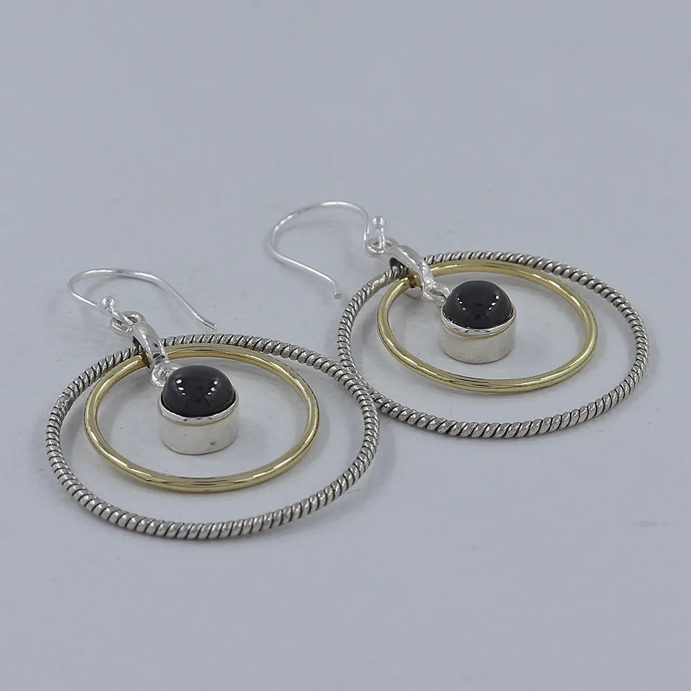 Rainbow Moonstone Silver Earrings