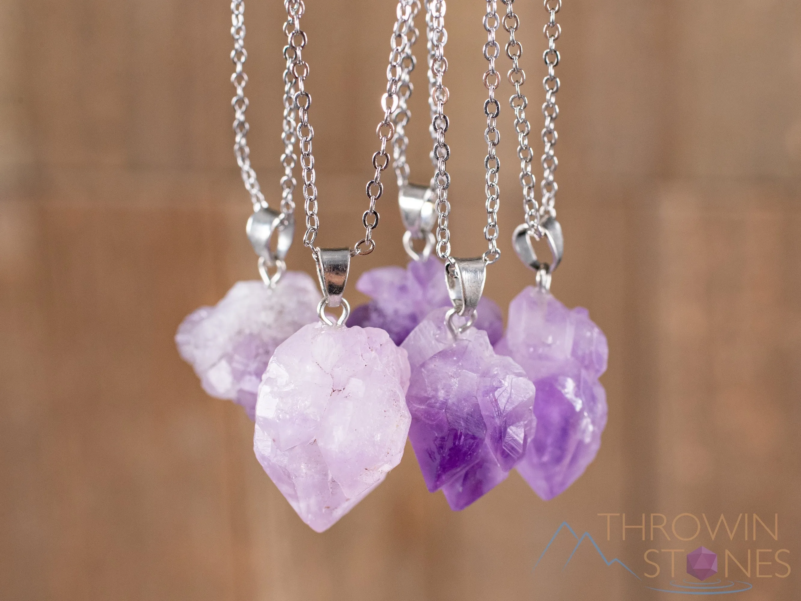 Raw AMETHYST Crystal Necklace - Magnetic Clasp - Raw Crystal Necklace, Birthstone, Pendant Necklace, Handmade Jewelry, E1567