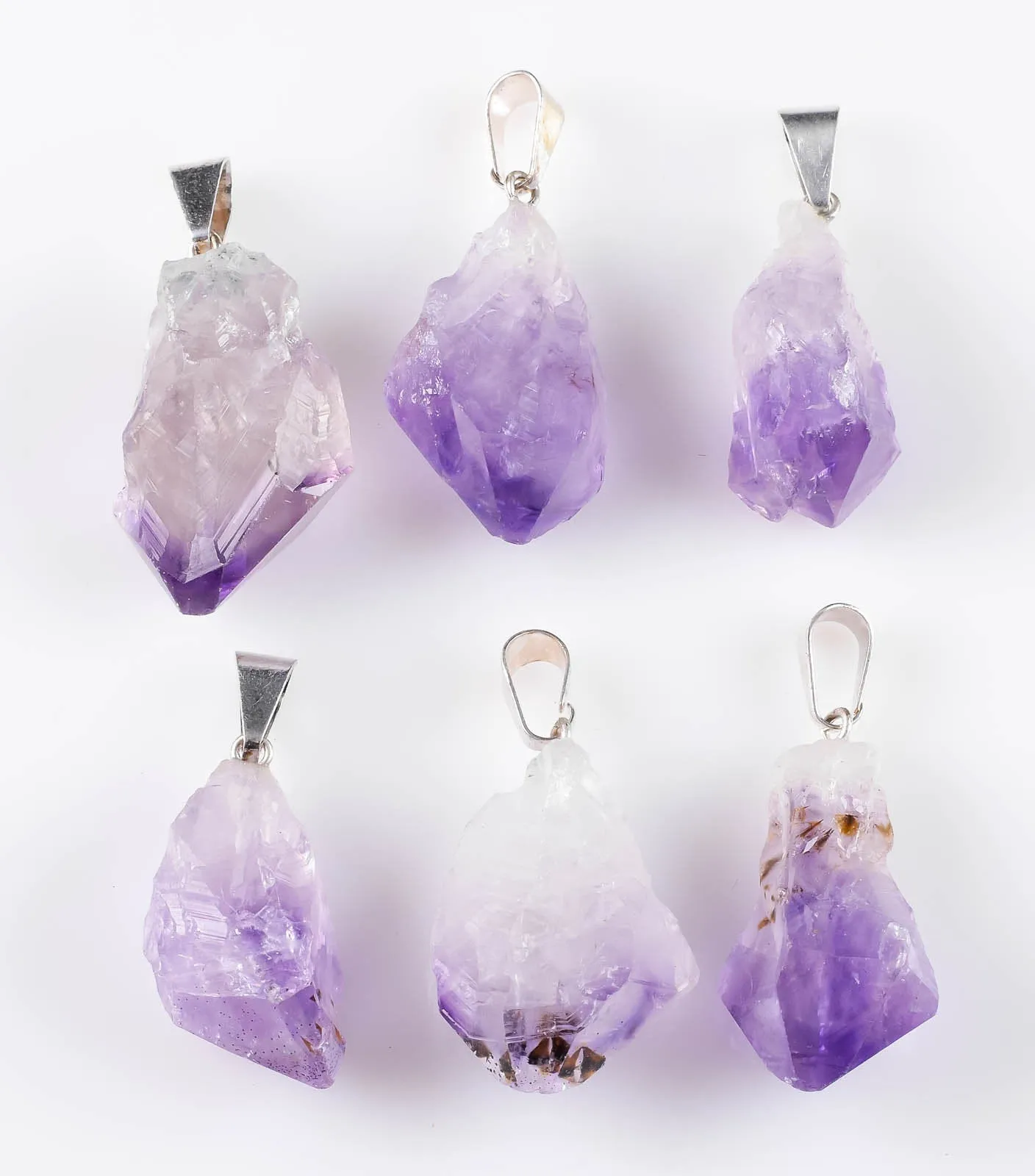 Raw AMETHYST Crystal Pendant - Raw Crystal Necklace, Birthstone, Handmade Jewelry, Healing Crystals and Stones, E0250