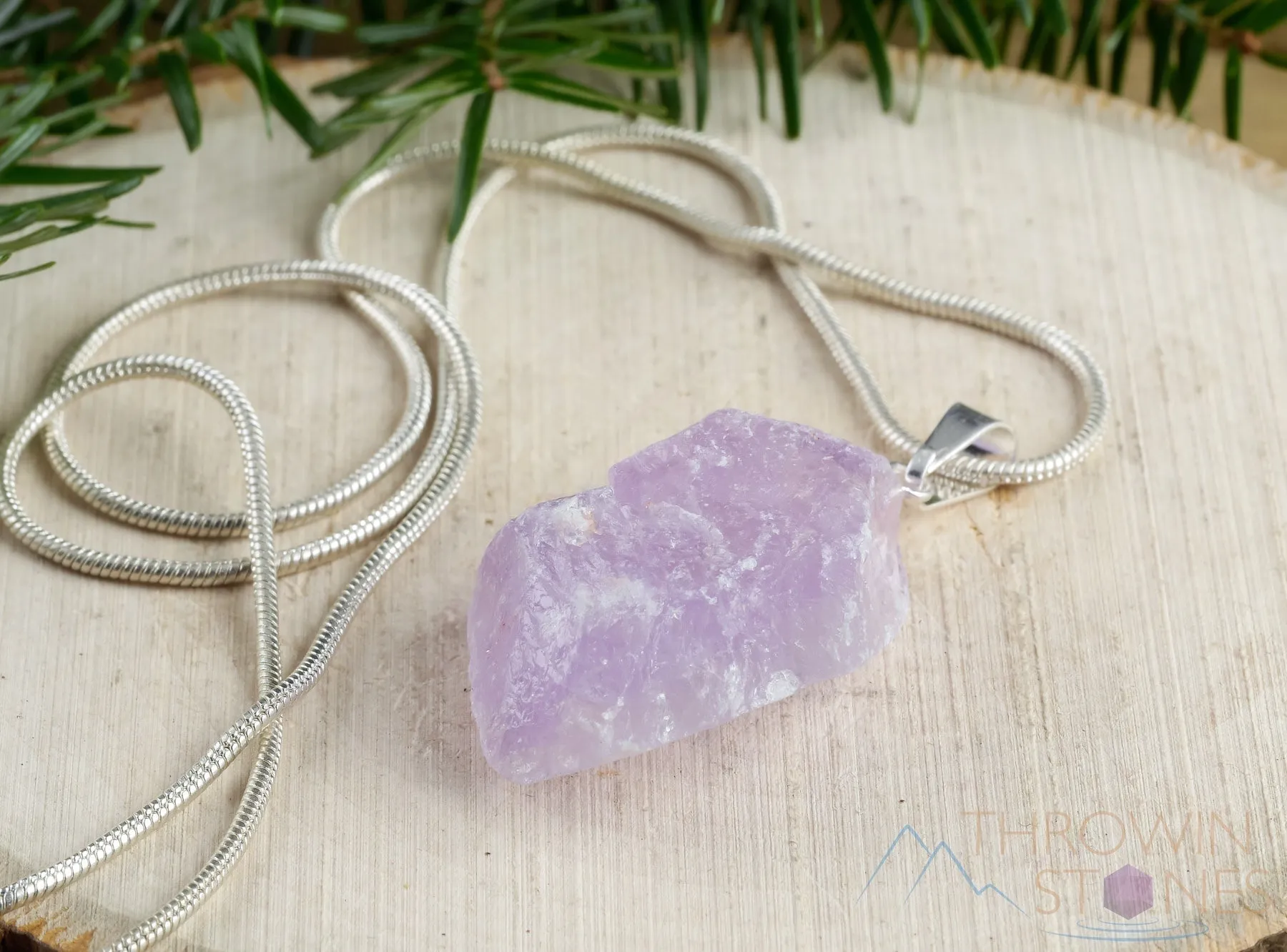 Raw AMETHYST Crystal Pendant - Raw Crystal Necklace, Birthstone, Handmade Jewelry, Healing Crystals and Stones, E1357