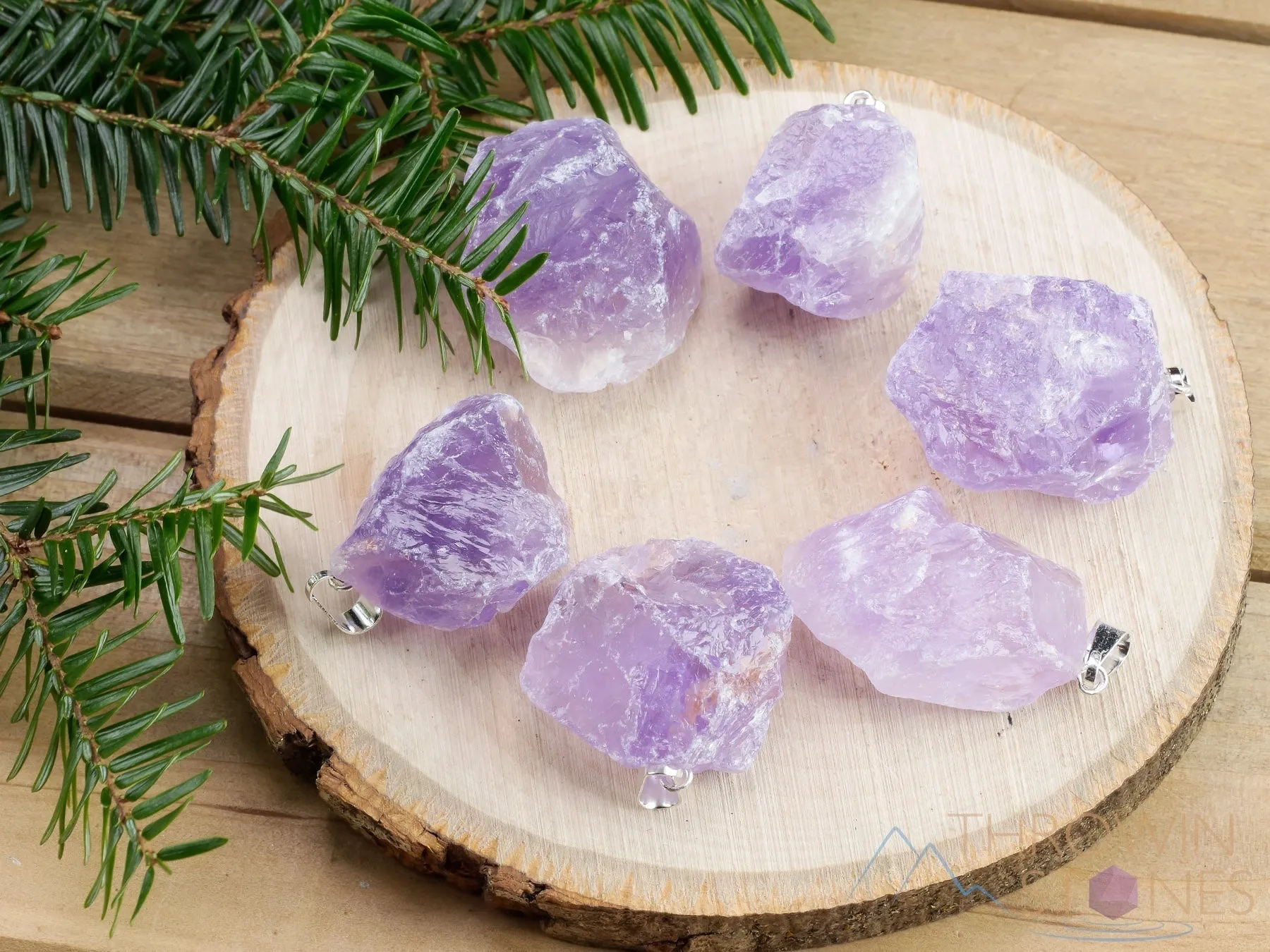 Raw AMETHYST Crystal Pendant - Raw Crystal Necklace, Birthstone, Handmade Jewelry, Healing Crystals and Stones, E1357
